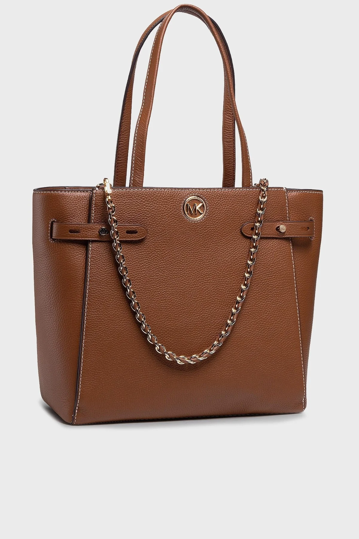 Michael Kors Logolu Zincir Detaylı Hakiki Deri Carmen Bayan Çanta 30S1GNMT3L 230 TABA - 1