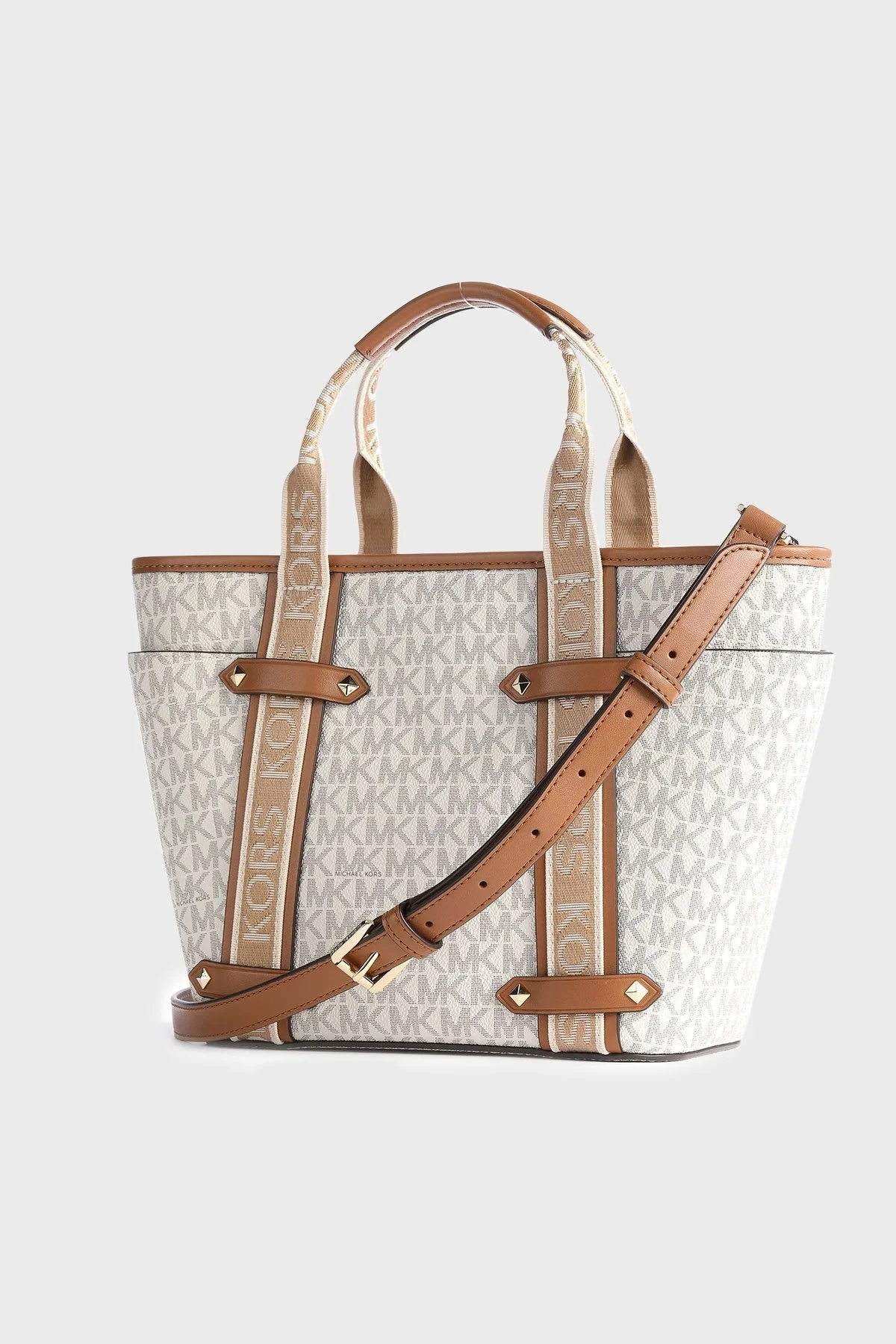 Michael Kors Maeve Logolu Çıkarılabilir Omuz Askılı 30T2G5VT1B149 Bayan Çanta 30T2G5VT1B 149 EKRU - 2