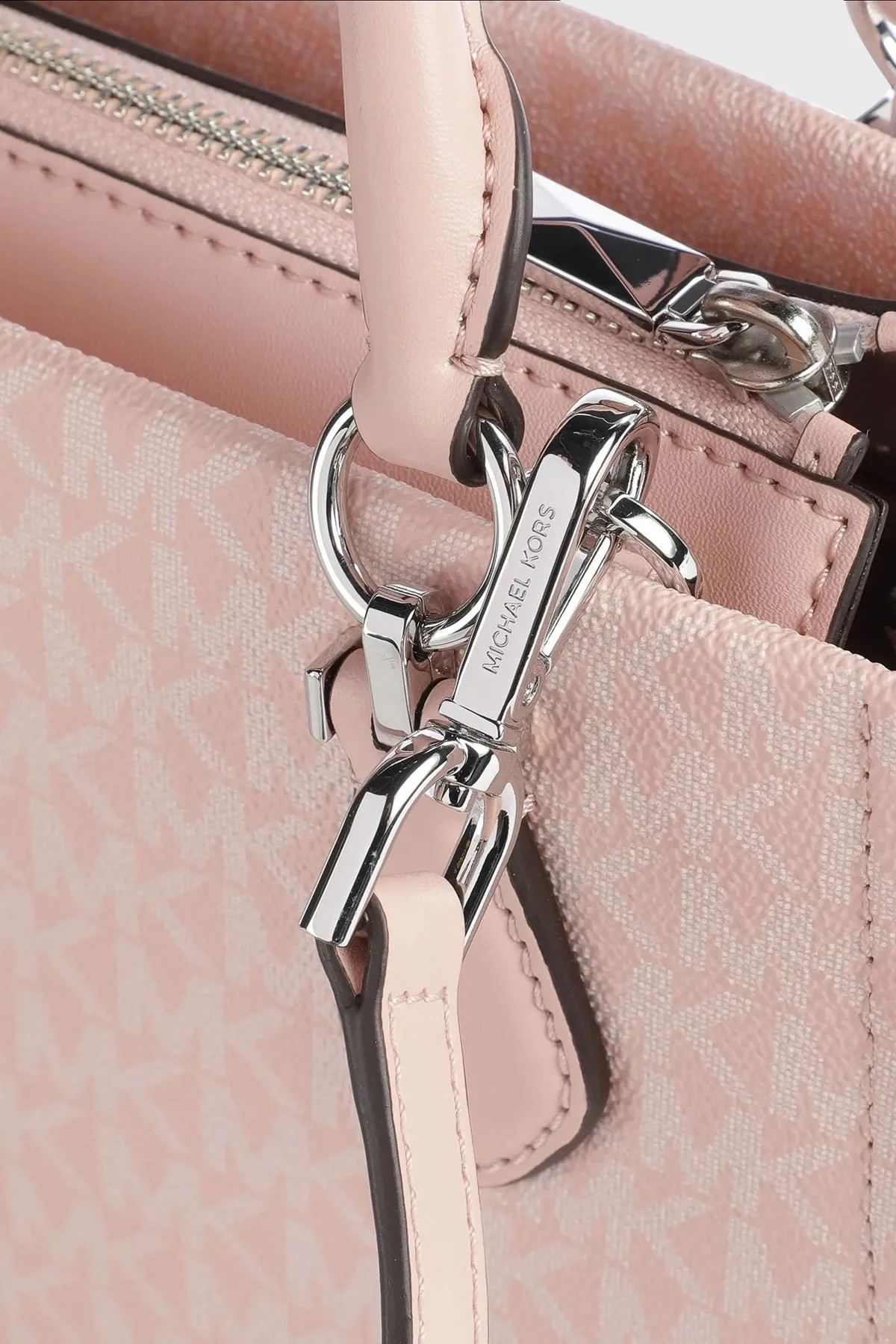 Michael Kors Marilyn Logolu Çıkarılabilir Çapraz Askılı 32T2S6AC1V650 Bayan Çanta 32T2S6AC1V 650 PUDRA - 4