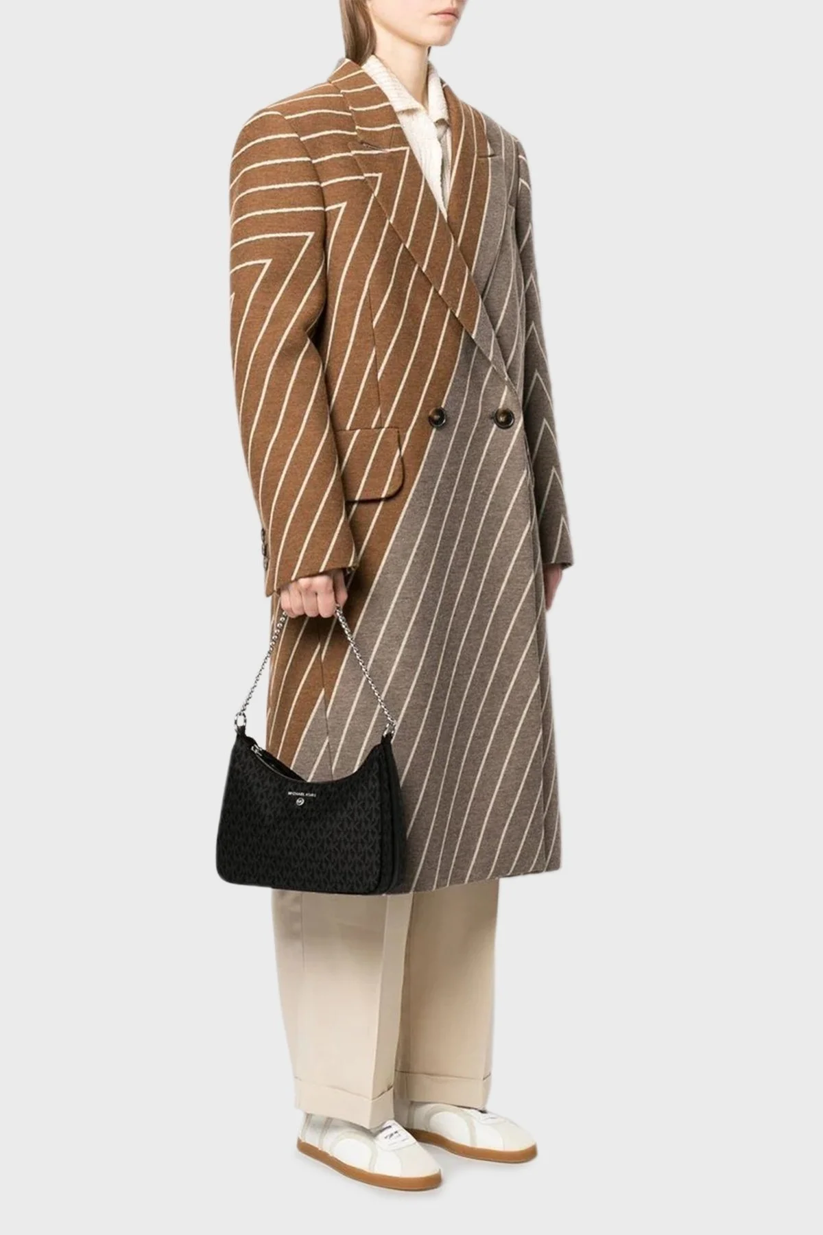 Michael Kors Monogram Baskılı Çift Kulplu Jet Set Charm 32R3ST9C8B001 Bayan Çanta 32R3ST9C8B 001 SİYAH - 2