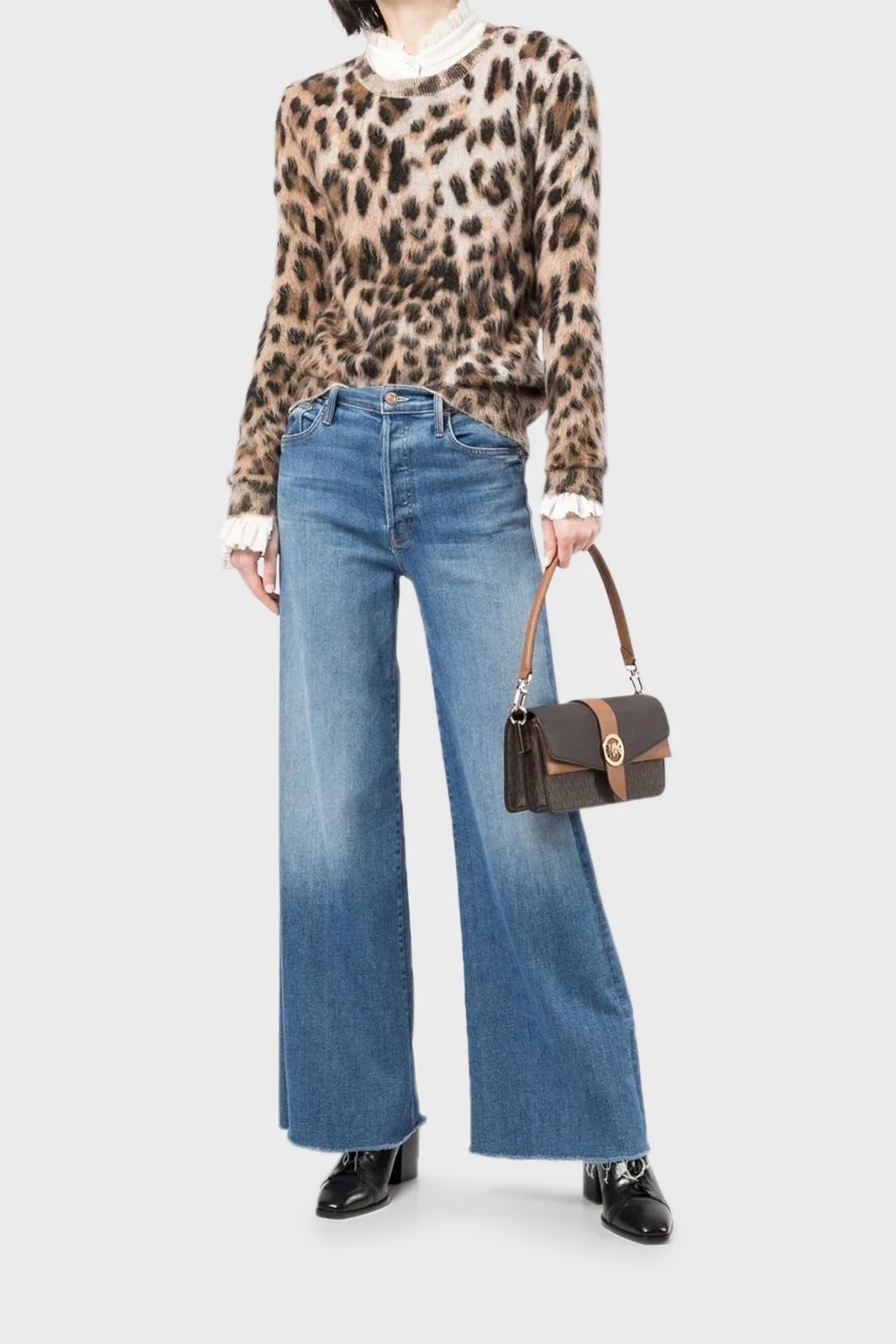 Michael Kors Logolu Greenwich Omuz Askılı 30H1GGRL8V252 Bayan Çanta 30H1GGRL8V 252 KAHVE - 2