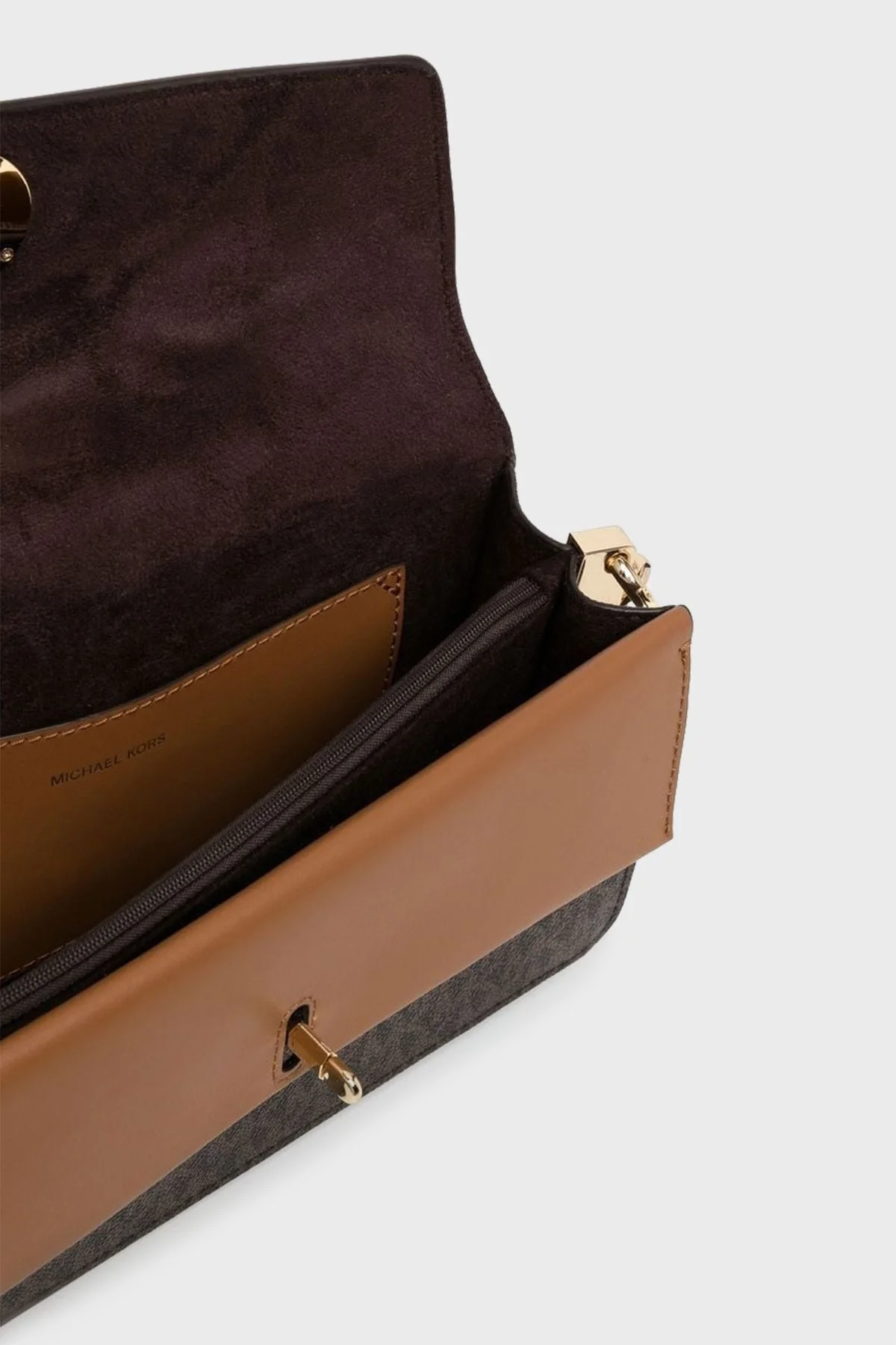 Michael Kors Logolu Greenwich Omuz Askılı 30H1GGRL8V252 Bayan Çanta 30H1GGRL8V 252 KAHVE - 5