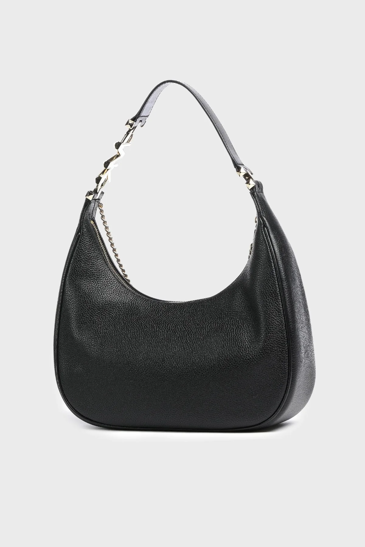 Michael Kors Piper Fermuarlı Zincir Detaylı Hakiki Deri Omuz 30S3GP1H3L001 Bayan Çanta 30S3GP1H3L 001 SİYAH - 2