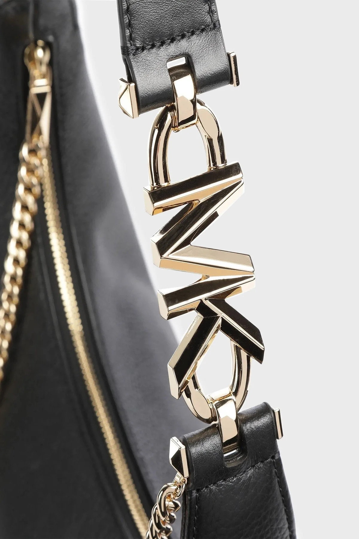 Michael Kors Piper Fermuarlı Zincir Detaylı Hakiki Deri Omuz 30S3GP1H3L001 Bayan Çanta 30S3GP1H3L 001 SİYAH - 4