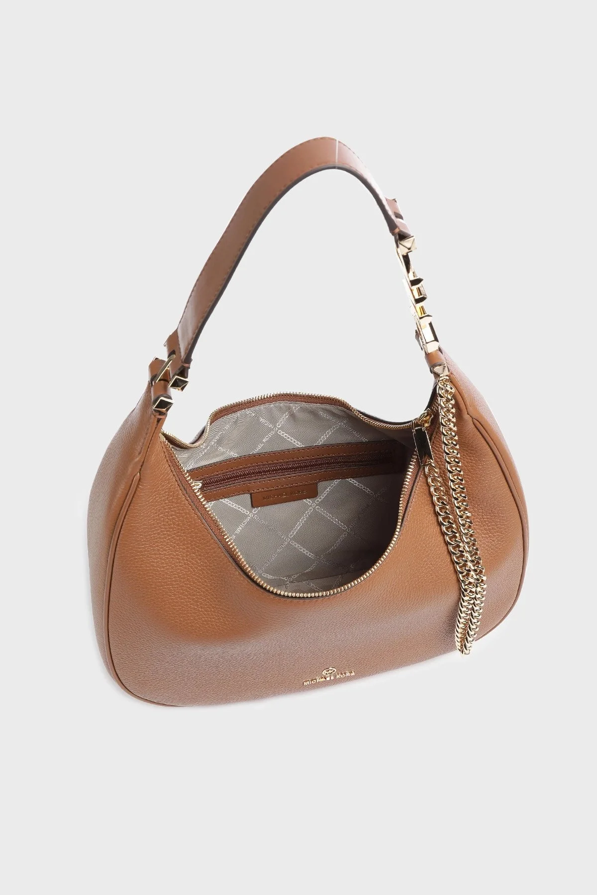 Michael Kors Piper Fermuarlı Zincir Detaylı Hakiki Deri Omuz 30S3GP1H3L230 Bayan Çanta 30S3GP1H3L 230 TABA - 4