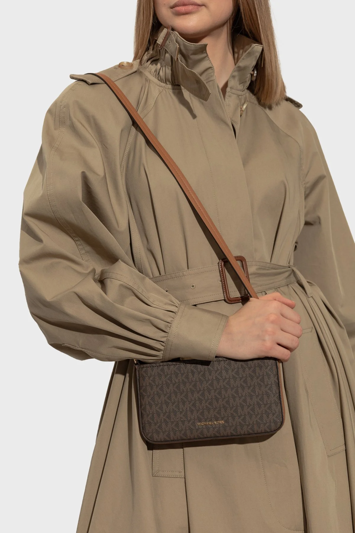 Michael Kors Tamamı Logolu Çıkarılabilir Askılı Kadın Çanta 32S5GYTU0B 252 KAHVE - 2