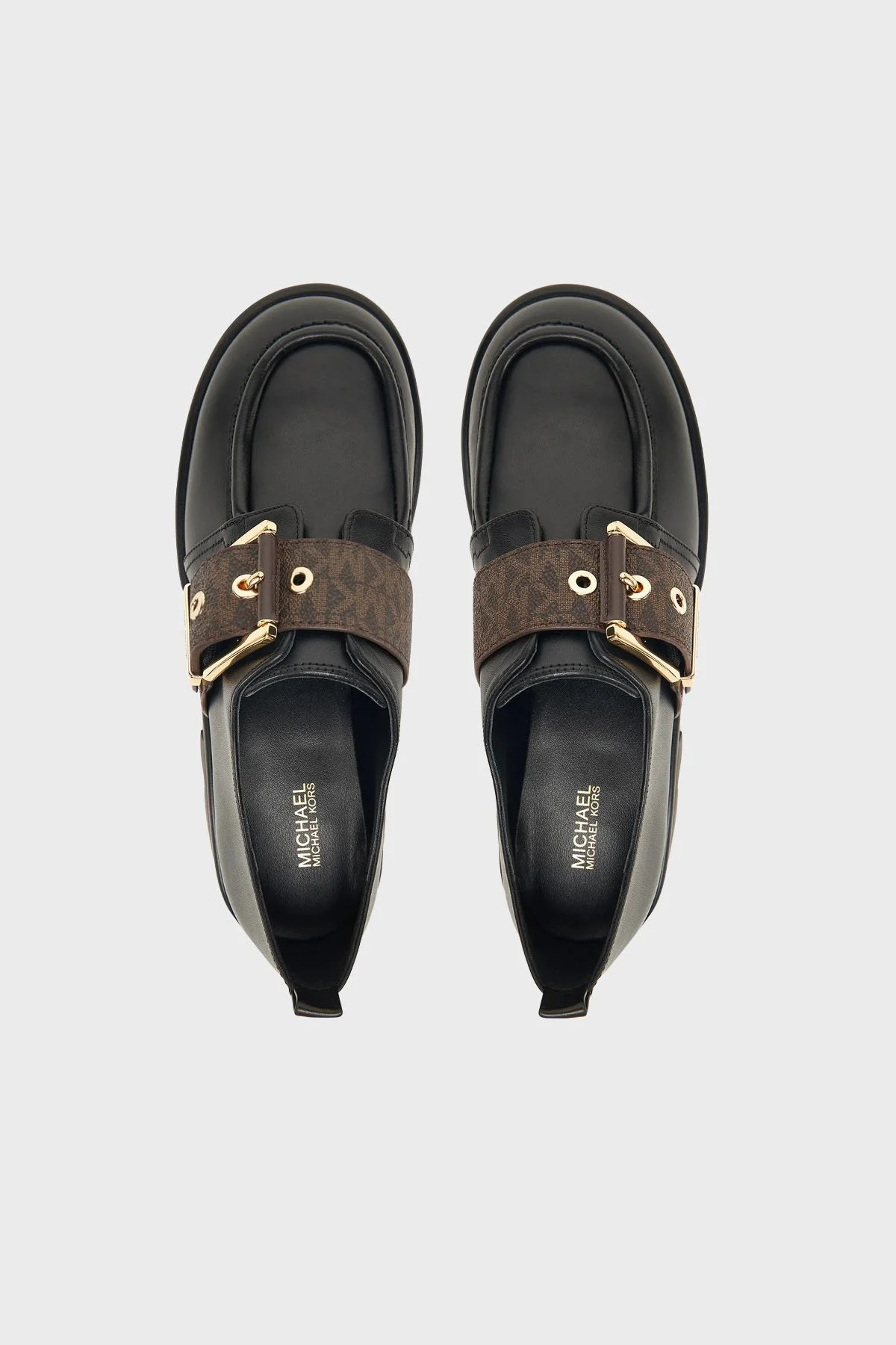 Michael Kors Tokalı Deri Kalın Tabanlı Loafer Ayakabbı 40F5COFP2L292 Bayan Ayakkabı 40F5COFP2L 292 KAHVE - 3