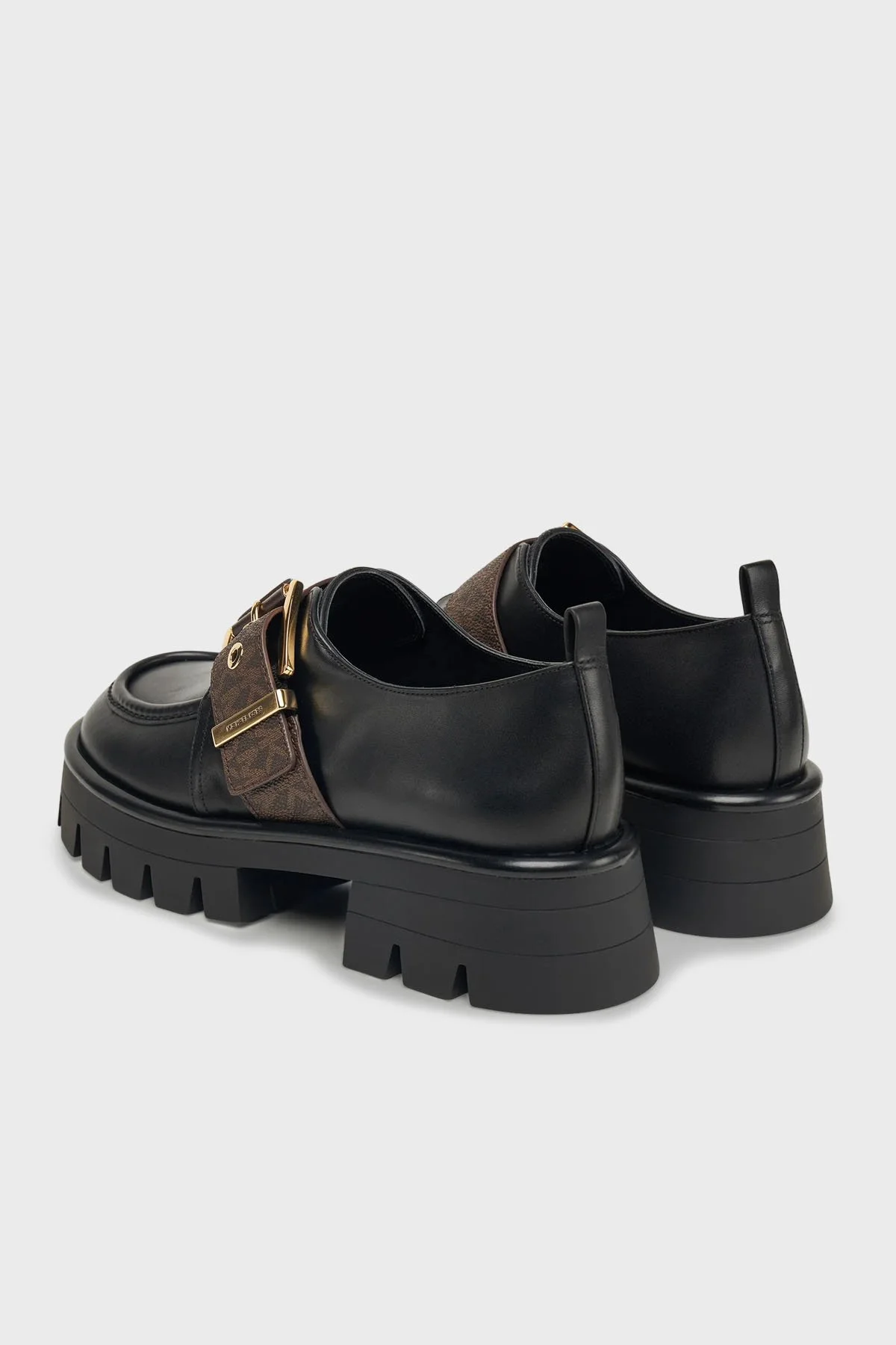 Michael Kors Tokalı Deri Kalın Tabanlı Loafer Ayakabbı 40F5COFP2L292 Bayan Ayakkabı 40F5COFP2L 292 KAHVE - 5