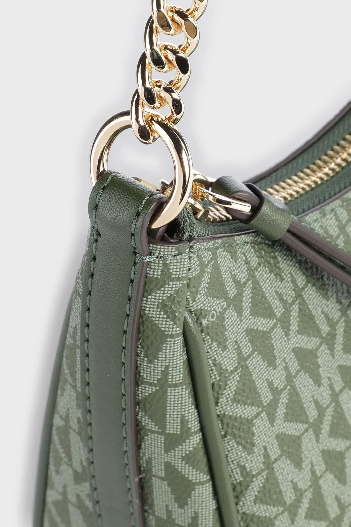 Michael Kors Zincir Askılı Fermuarlı 32H1GT9C1V386 Bayan Çanta 32H1GT9C1V 386 YEŞİL - 5