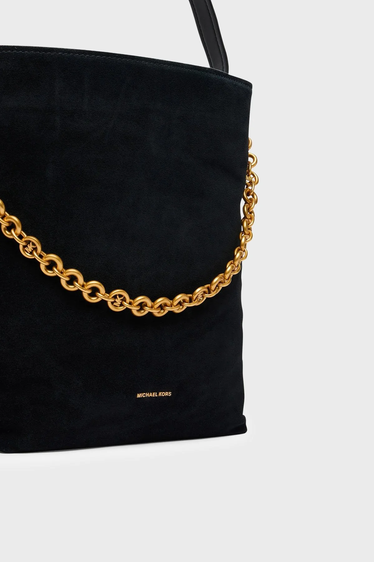 Michael Kors Zincir Detaylı Ayarlanabilir Askılı Süet 30T6AUEM8S001 Kadın Çanta 30T6AUEM8S 001 Siyah - 4