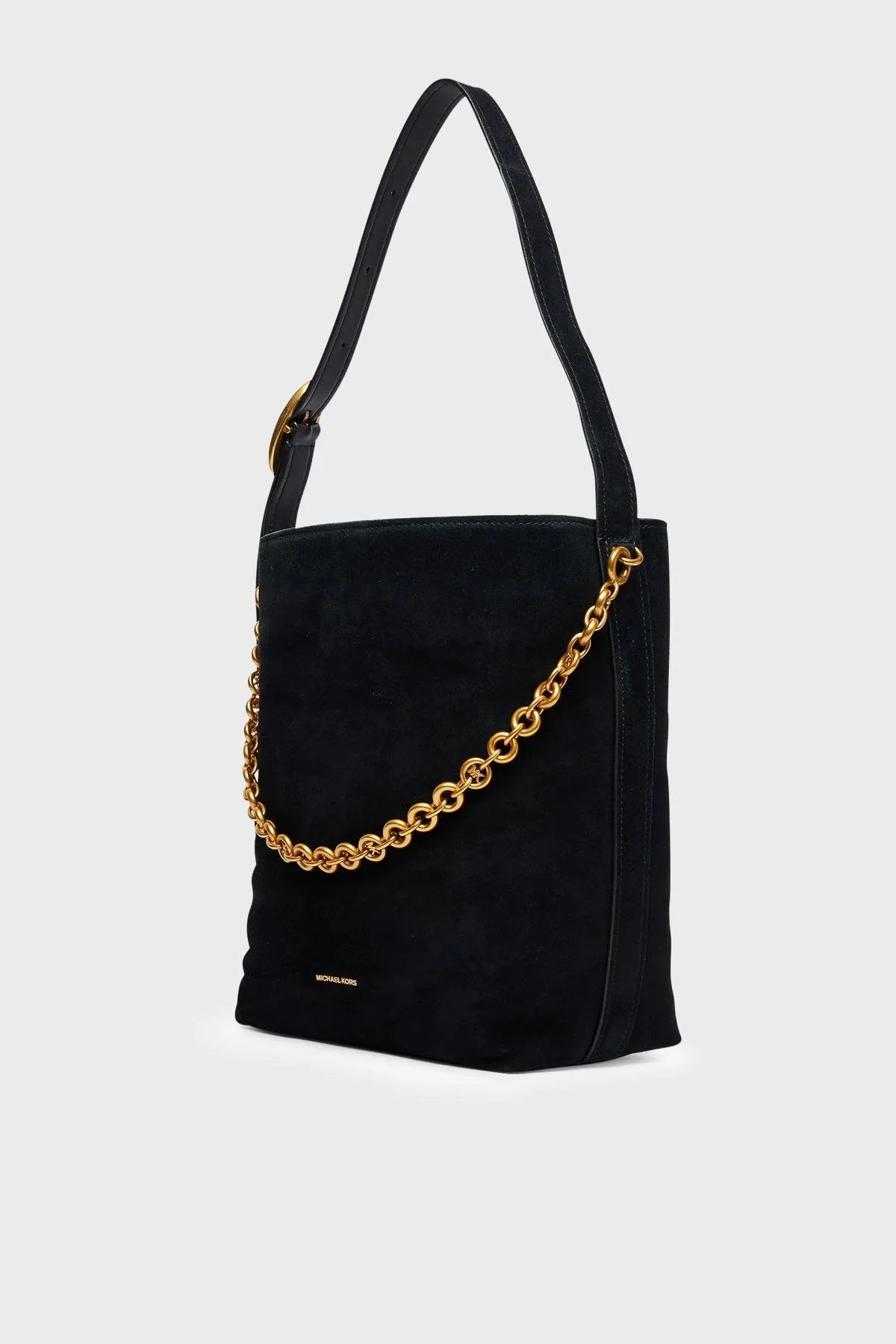 Michael Kors Zincir Detaylı Ayarlanabilir Askılı Süet 30T6AUEM8S001 Kadın Çanta 30T6AUEM8S 001 Siyah - 5