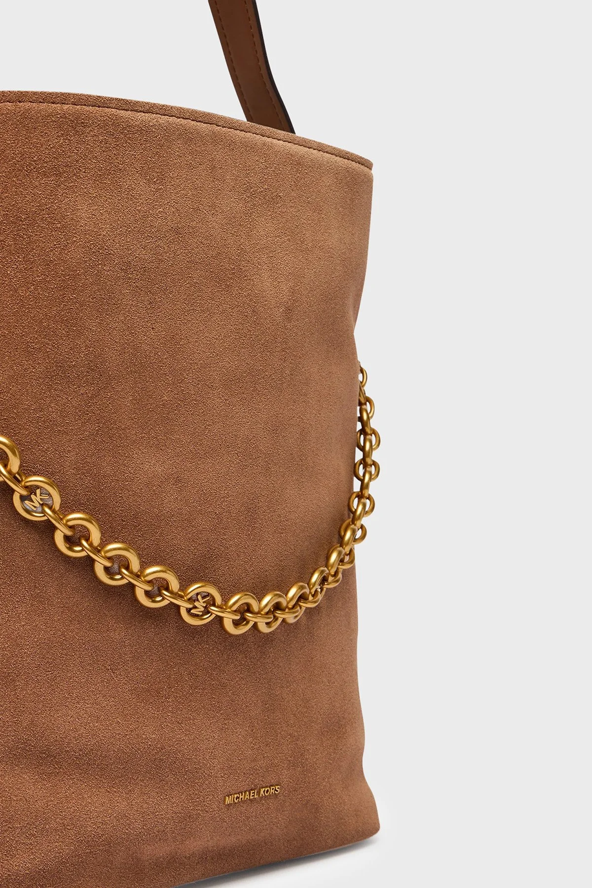 Michael Kors Zincir Detaylı Ayarlanabilir Askılı Süet 30T6AUEM8S230 Kadın Çanta 30T6AUEM8S 230 Taba - 4