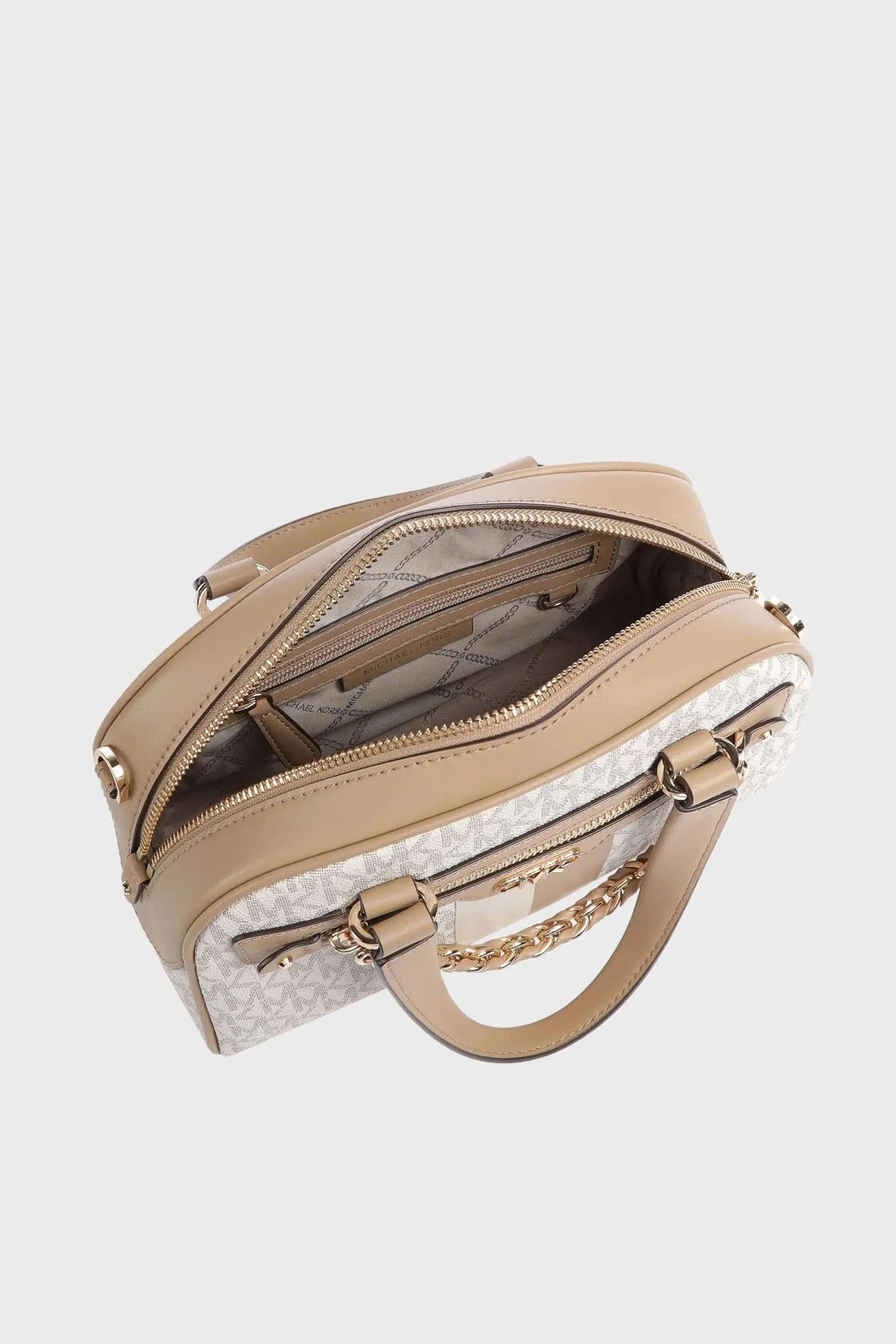 Michael Kors Zincir Detaylı Hakiki Deri 30F3G6WS1B170 Bayan Çanta 30F3G6WS1B 170 EKRU - 5