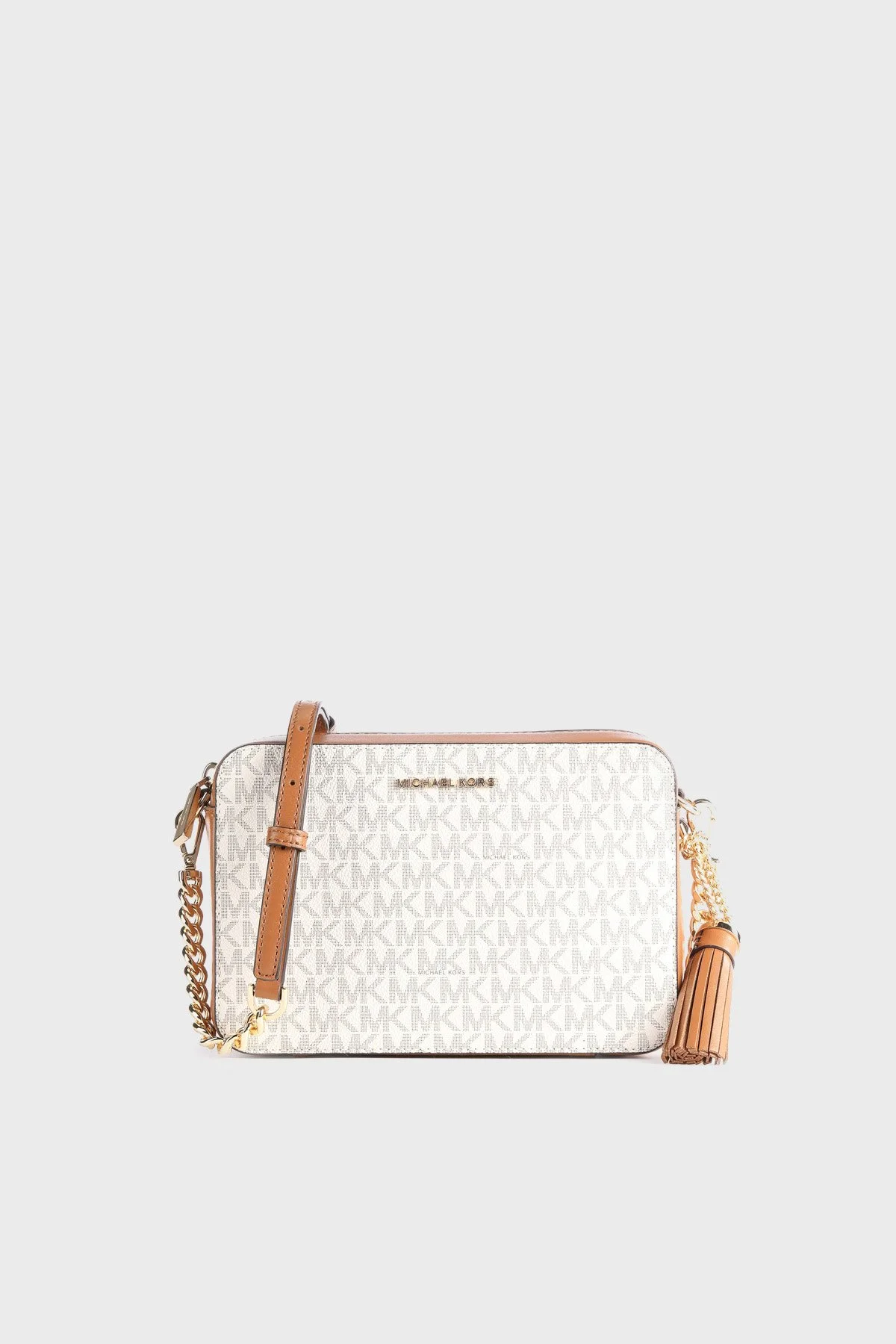 Michael Kors Zincirli Ayarlanabilir Omuz Askılı Jet Set Kadın Çanta 32F8GF5M2B 150 VANİLYA - 1