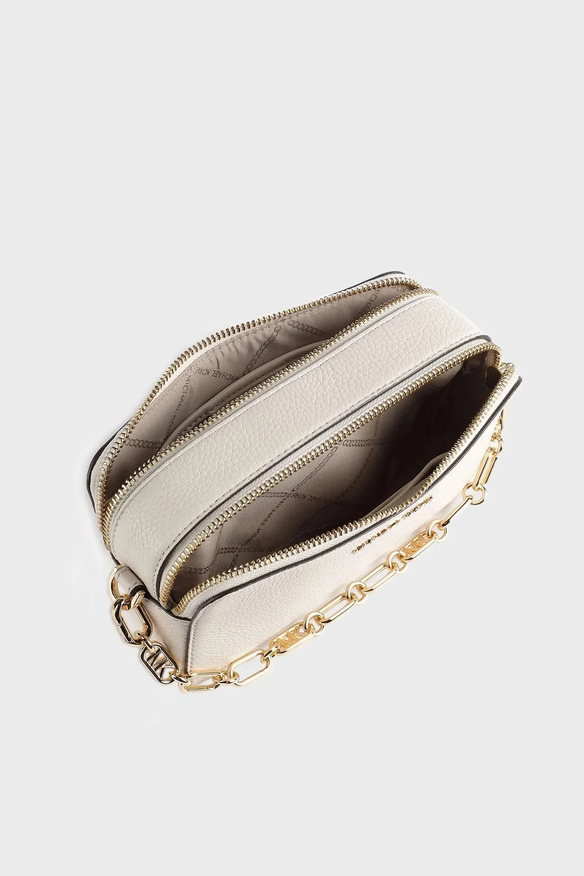 Michael Kors Zincirli Çıkarılabilir Omuz Askılı Deri 32F3GJ6C1L289 Bayan Çanta 32F3GJ6C1L 289 EKRU - 4