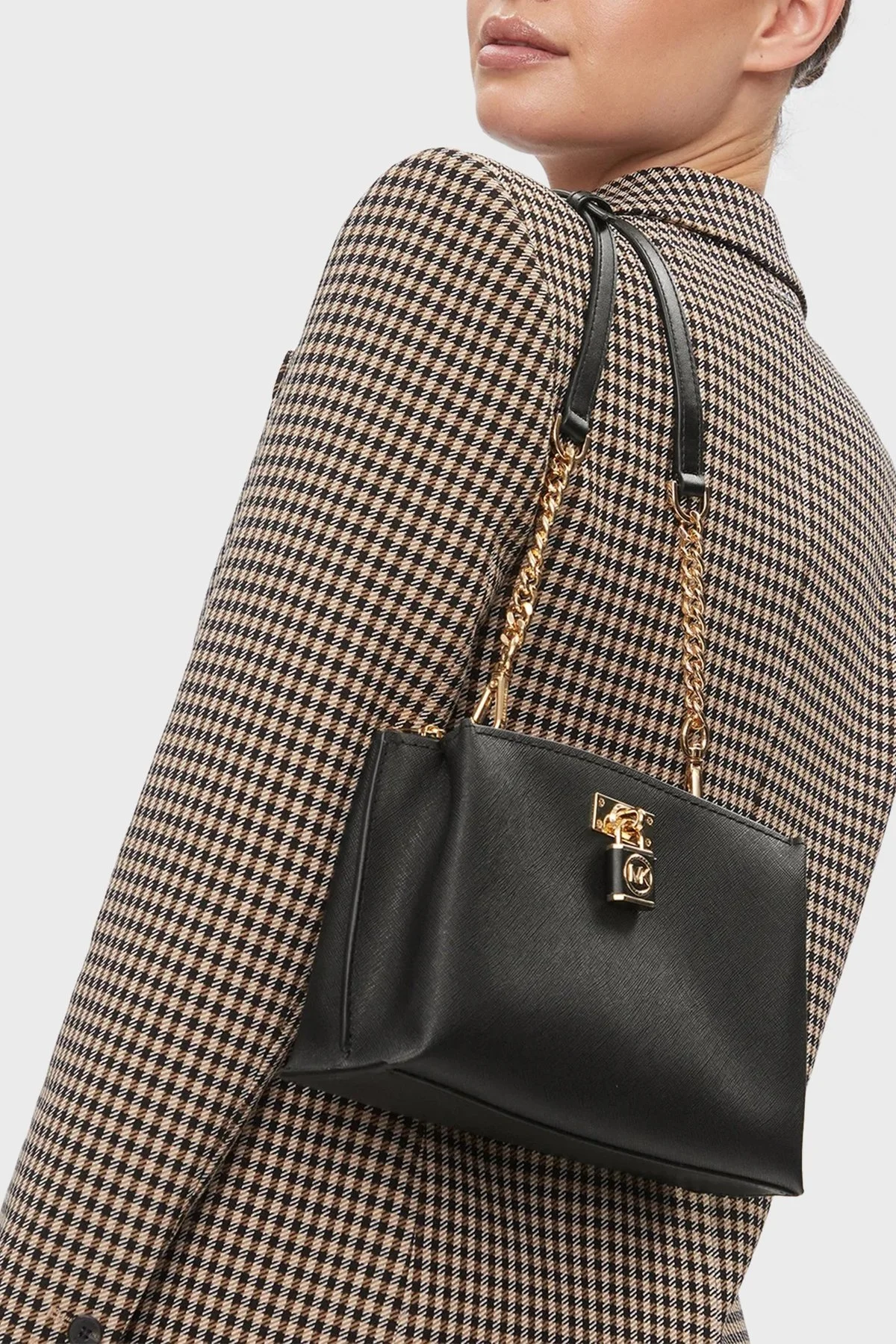 Michael Kors Zincirli Omuz Askılı Hakiki Deri 30S3GR0M2L001 Bayan Çanta 30S3GR0M2L 001 SİYAH - 2