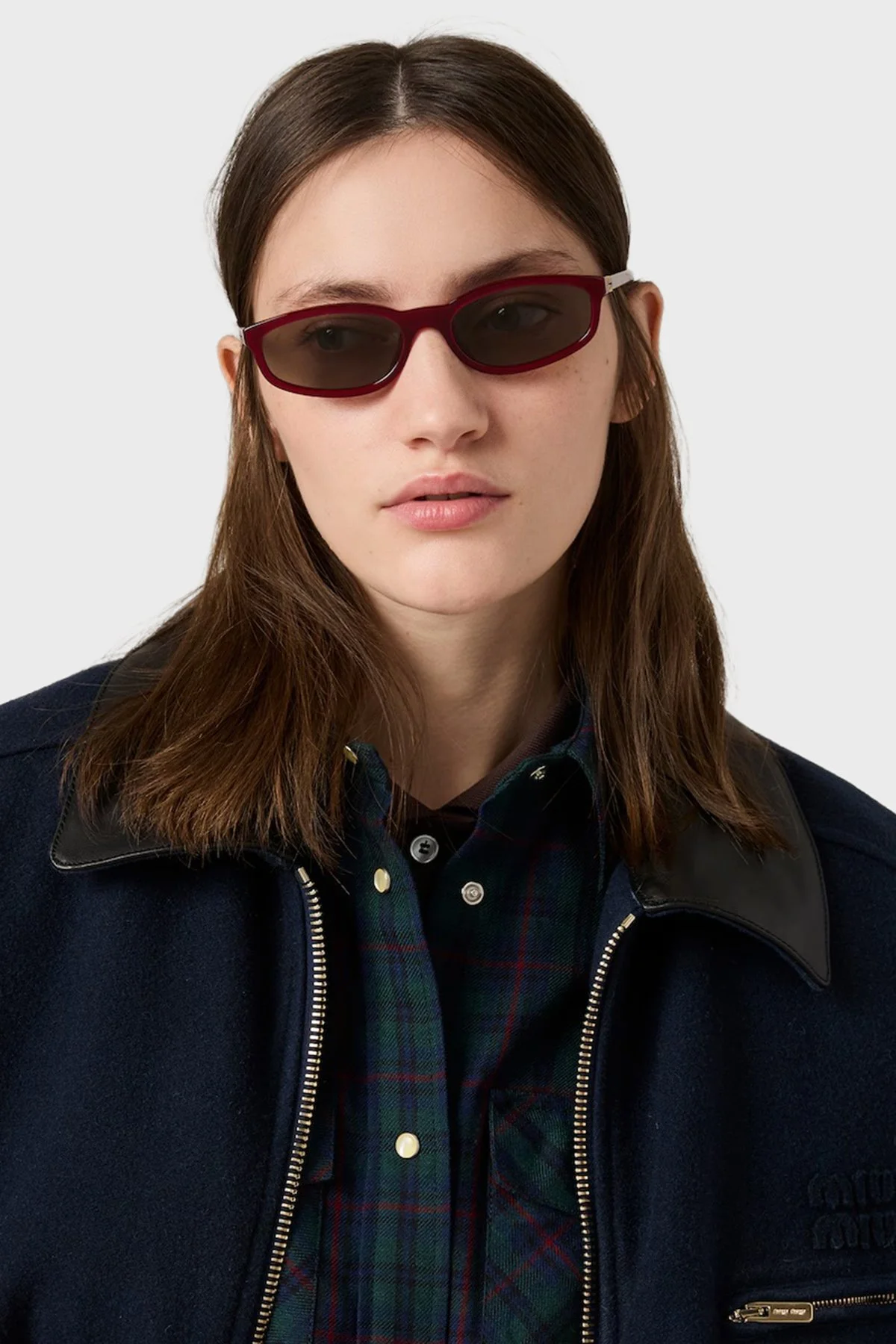 Mıu Mıu Asimetrik Güneş Kadın Gözlük 0MUA06S 21I80Q 54 BORDO - 3