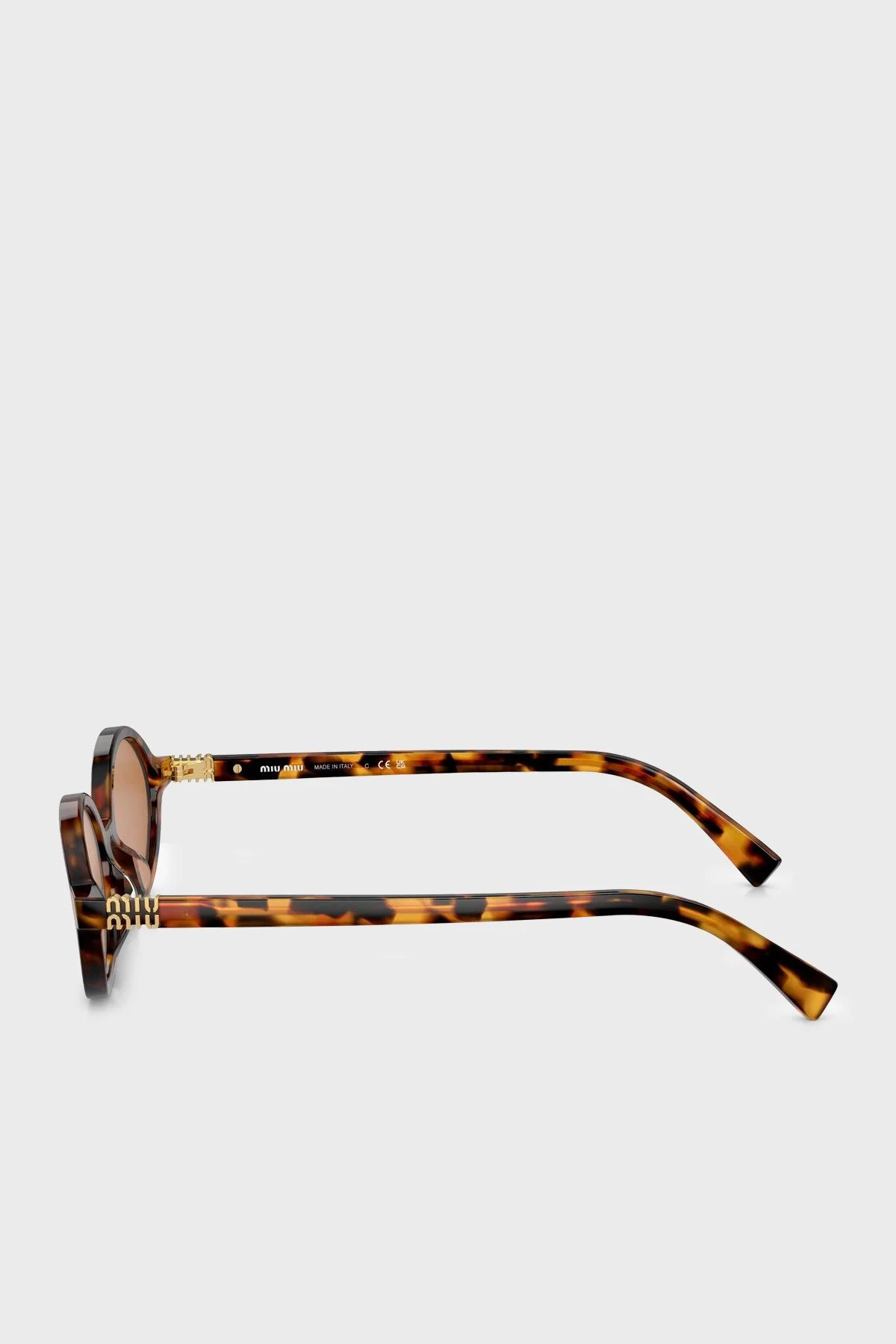 Miu Miu Logo Detaylı Güneş Bayan Gözlük 0MU 04ZS 19P2Z1 50 Kaplumbağa kabuğu - 4