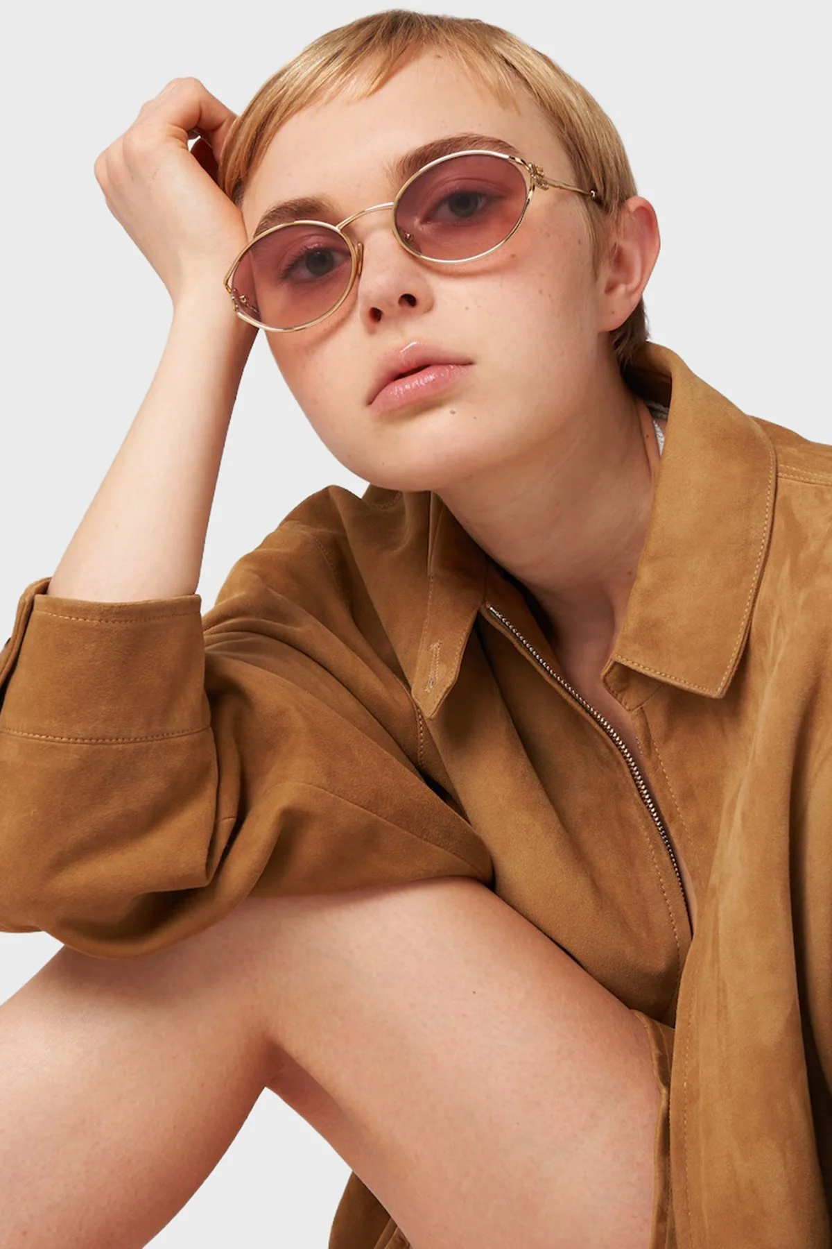 Miu Miu Logo Detaylı Güneş Bayan Gözlük 0MU 52YS 5AK06S 54 Altın - 2