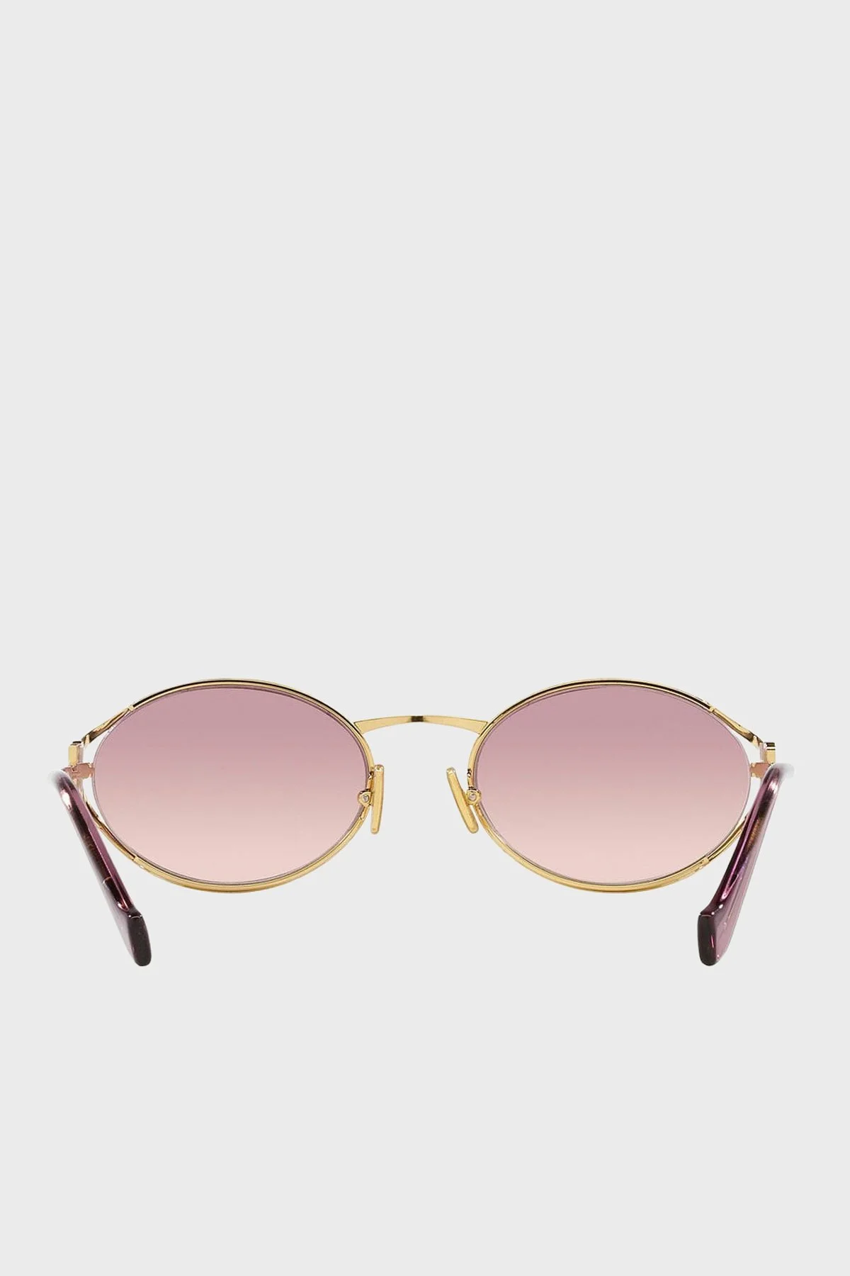 Miu Miu Logo Detaylı Güneş Bayan Gözlük 0MU 52YS 5AK06S 54 Altın - 6