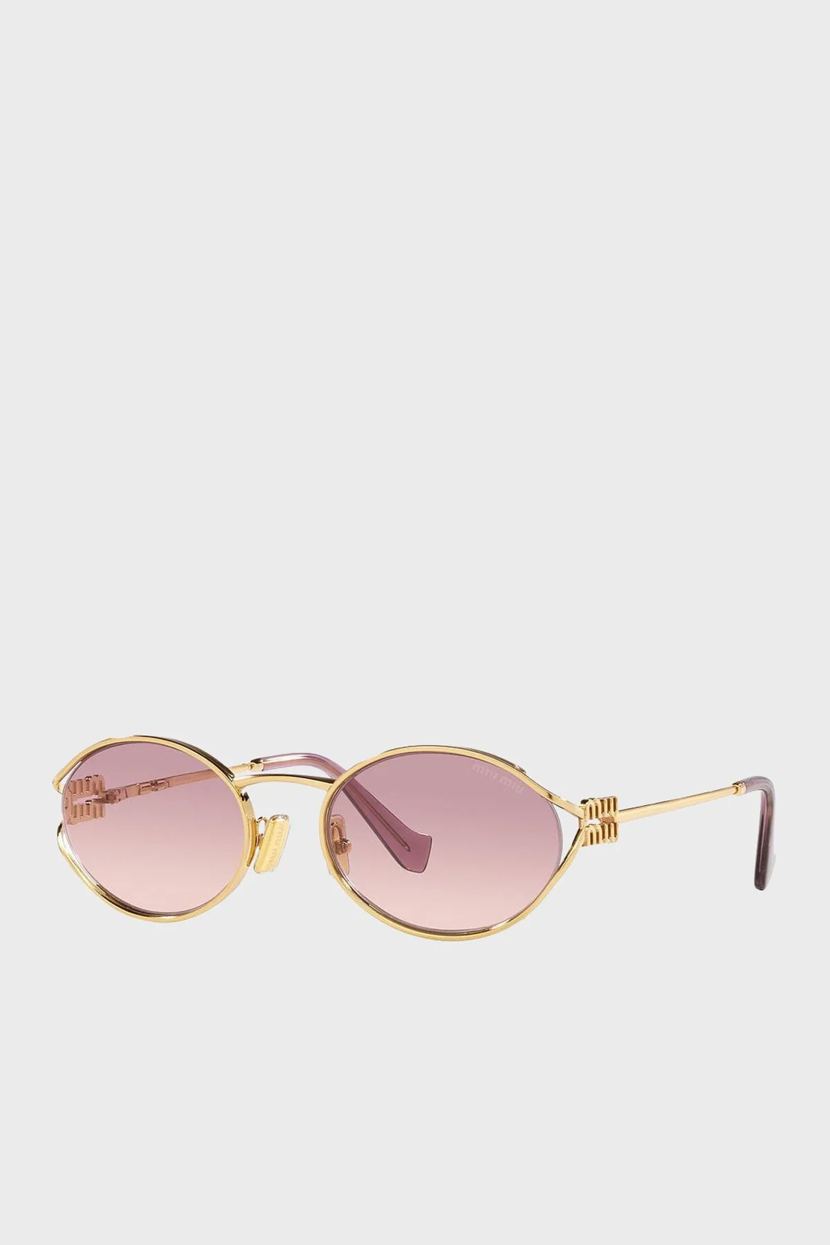 Miu Miu Logo Detaylı Güneş Kadın Gözlük 0MU 52YS 5AK06S 54 Altın - 1