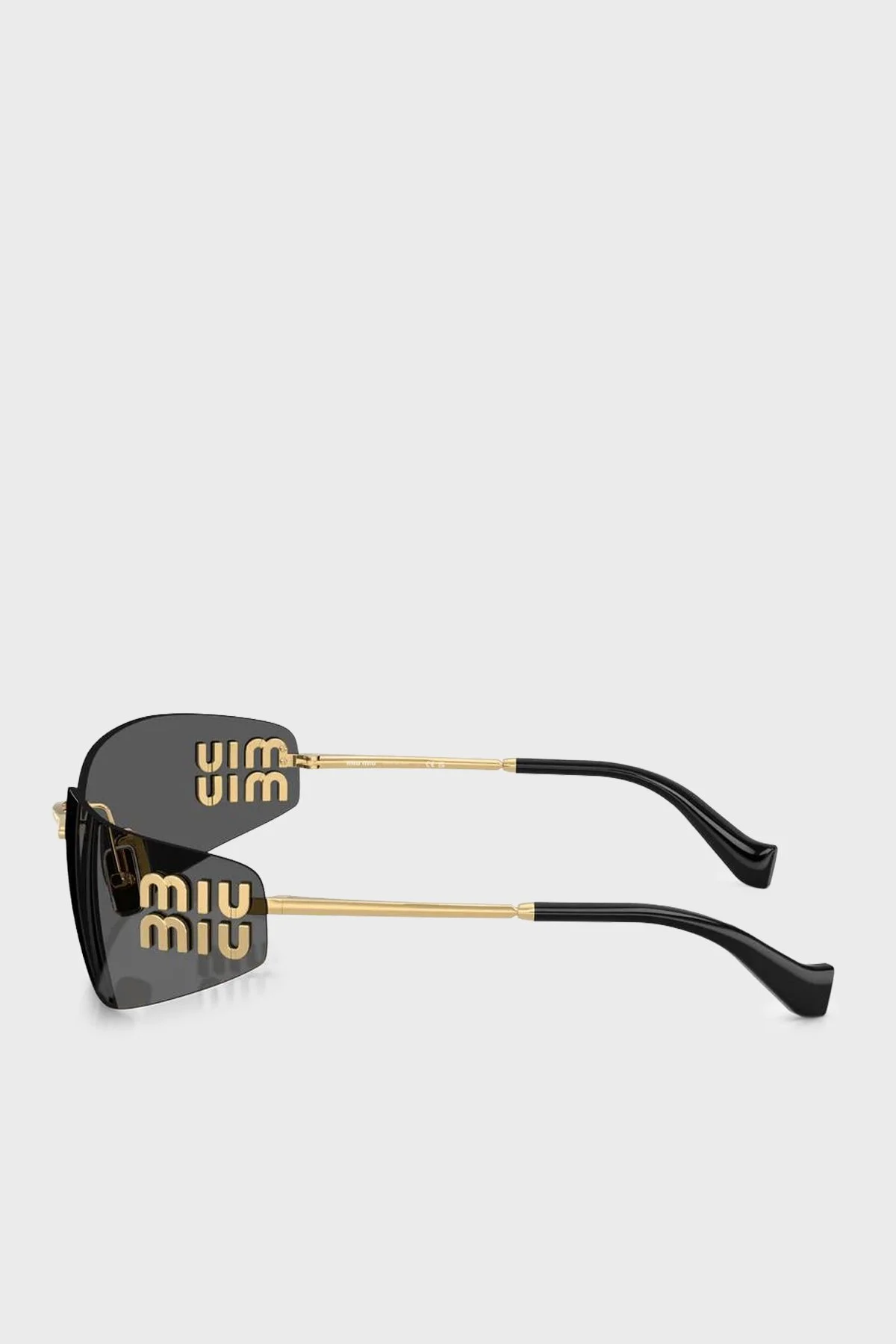 Miu Miu Logo Detaylı Güneş Bayan Gözlük 0MU A51S 5AK5S0 75 Altın - 2