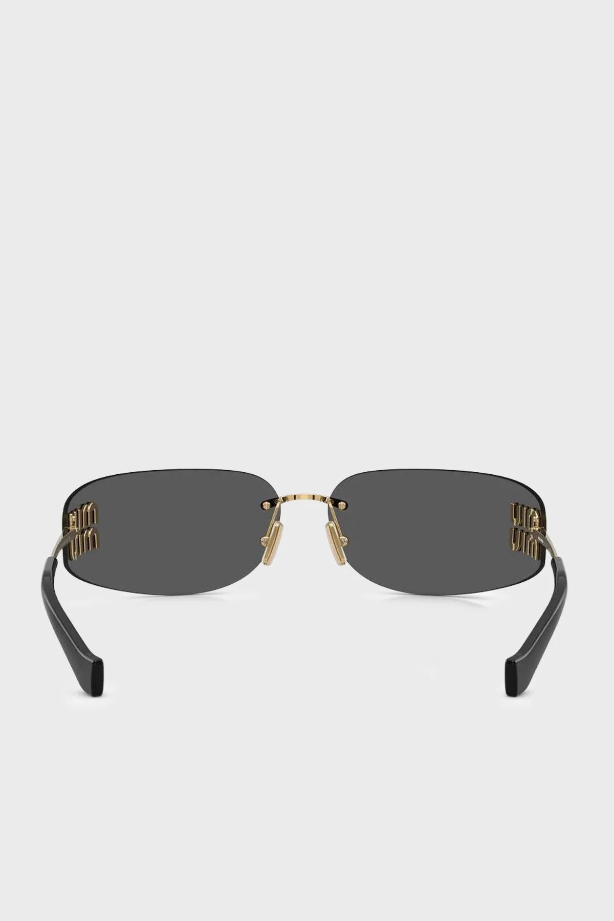 Miu Miu Logo Detaylı Güneş Bayan Gözlük 0MU A51S 5AK5S0 75 Altın - 4