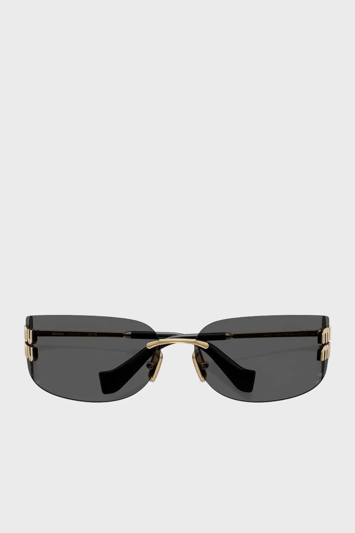 Miu Miu Logo Detaylı Güneş Bayan Gözlük 0MU A51S 5AK5S0 75 Altın - 5