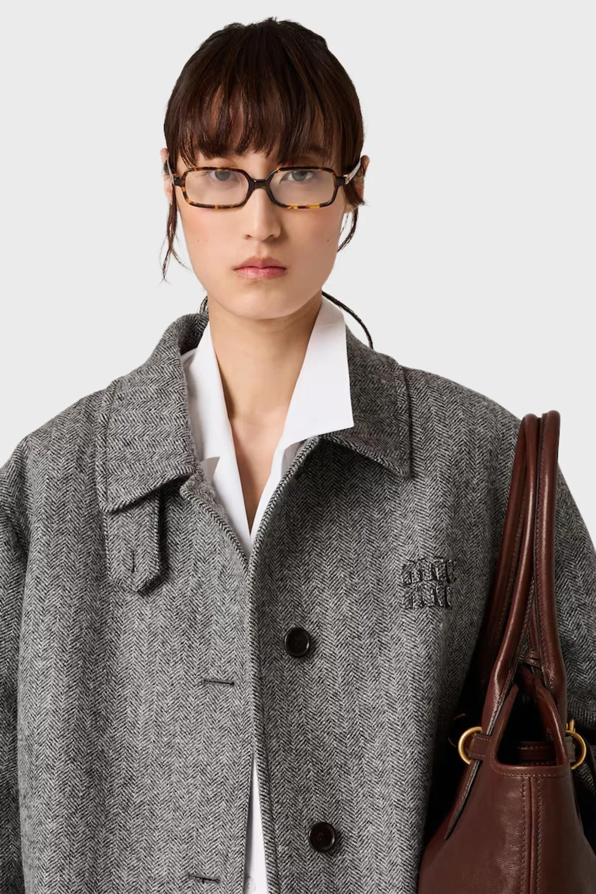 Miu Miu Logolu Güneş Bayan Gözlük 0MU 11ZS 14L08N 51 Kahve - 3