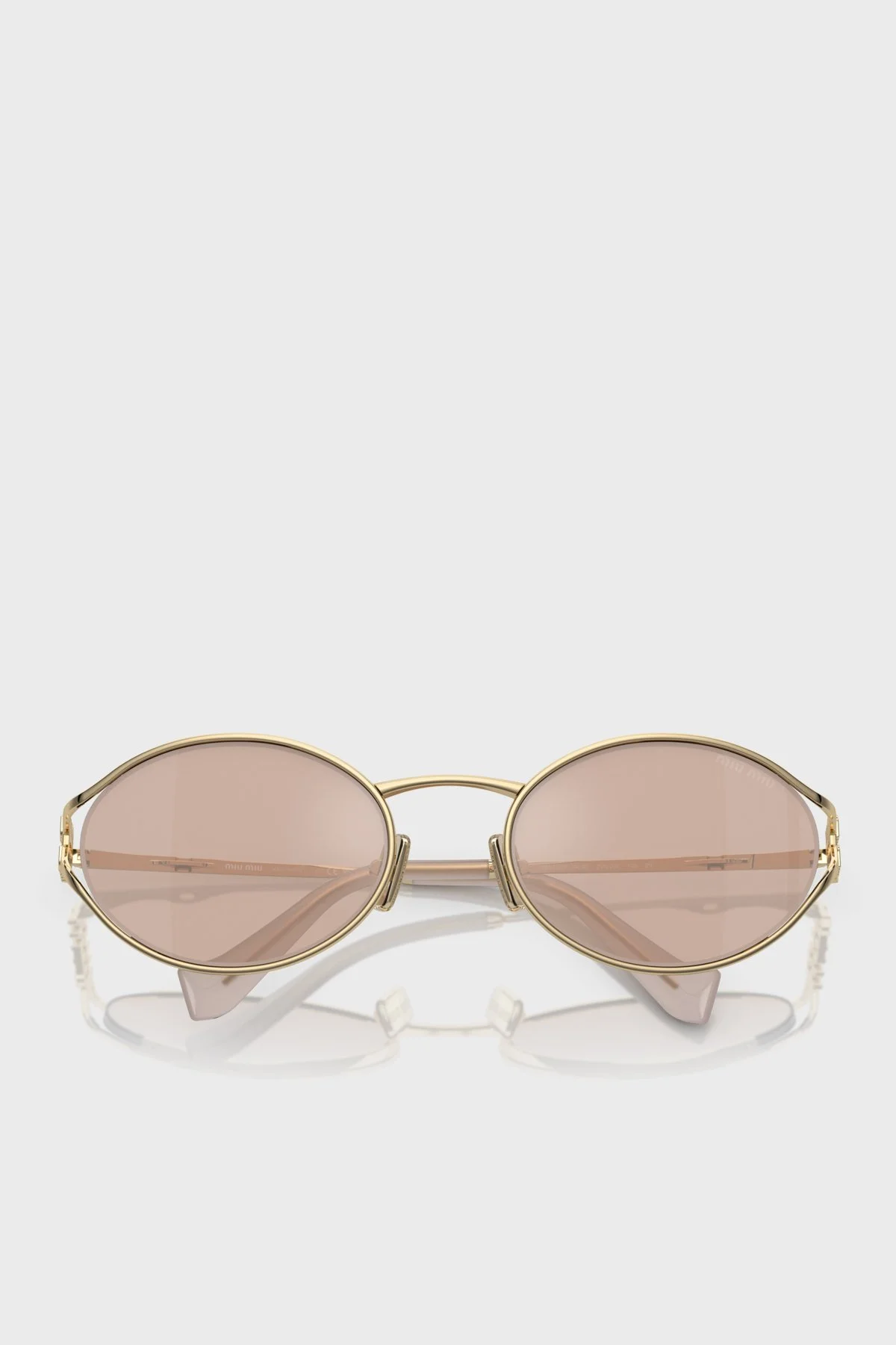 Miu Miu Logolu Güneş Bayan Gözlük 0MU 52YS ZVN20F 54 Altın - 6