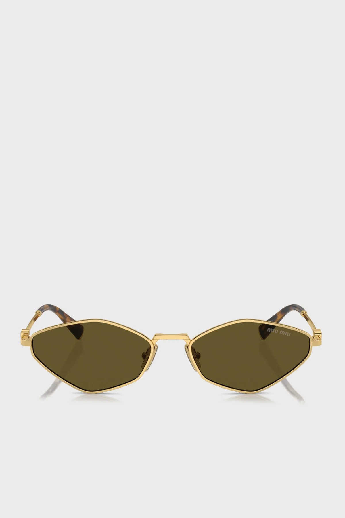 Miu Miu Logolu Güneş Bayan Gözlük 0MU 56ZS 5AK09Z 56 Altın - 5