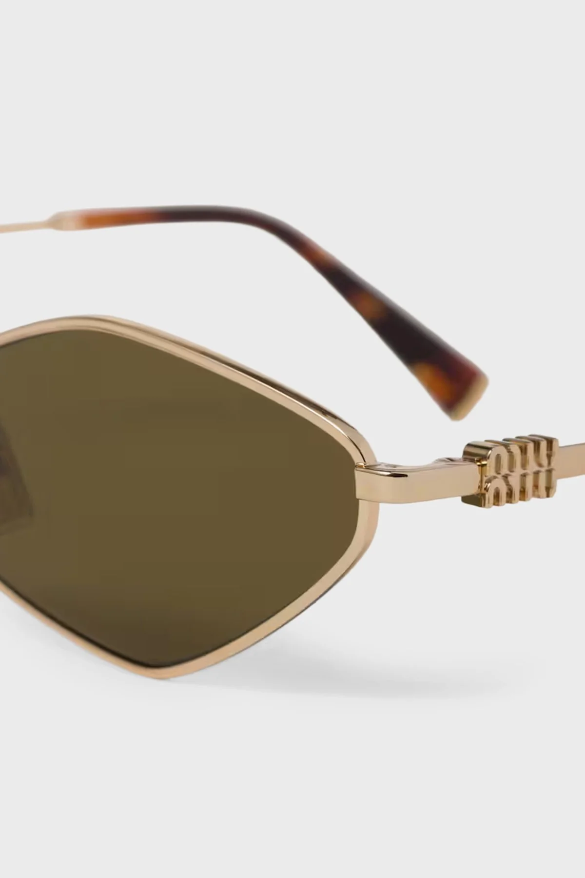 Miu Miu Logolu Güneş Bayan Gözlük 0MU 56ZS 5AK09Z 56 Altın - 6