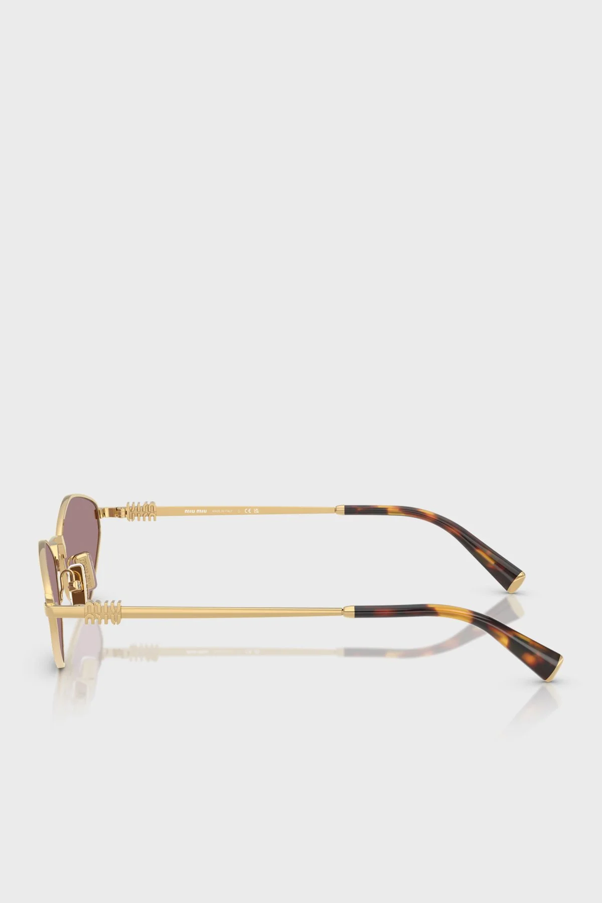 Miu Miu Logolu Güneş Bayan Gözlük 0MU 56ZS 5AK20I 56 Altın - 2