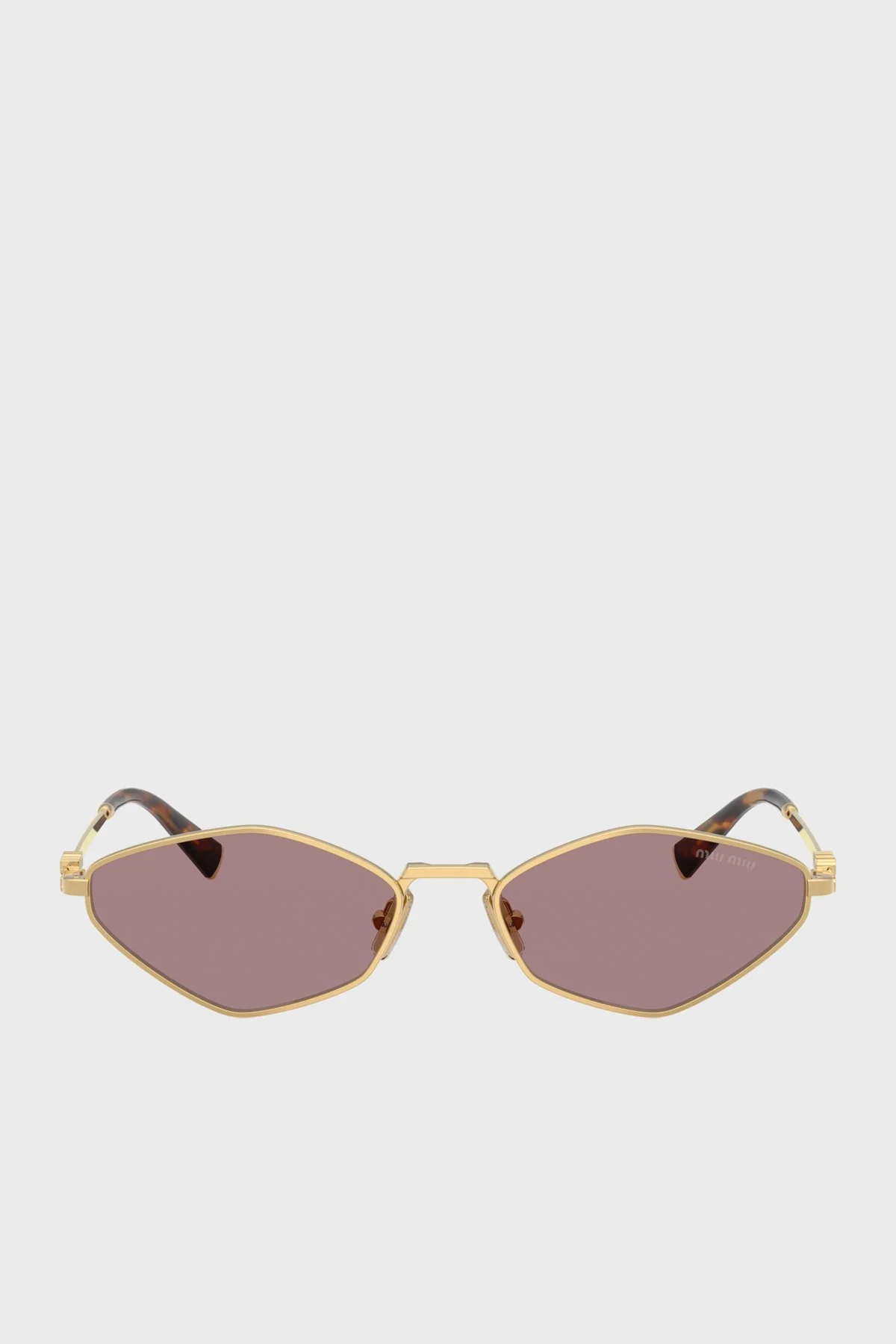 Miu Miu Logolu Güneş Bayan Gözlük 0MU 56ZS 5AK20I 56 Altın - 3