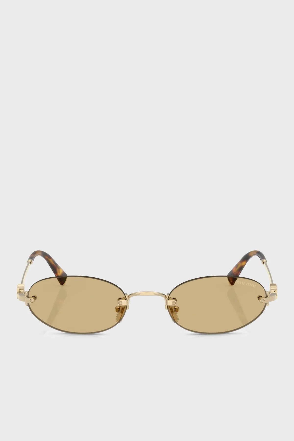 Miu Miu Logolu Güneş Bayan Gözlük 0MU A54S ZVN10R 51 Altın - 3