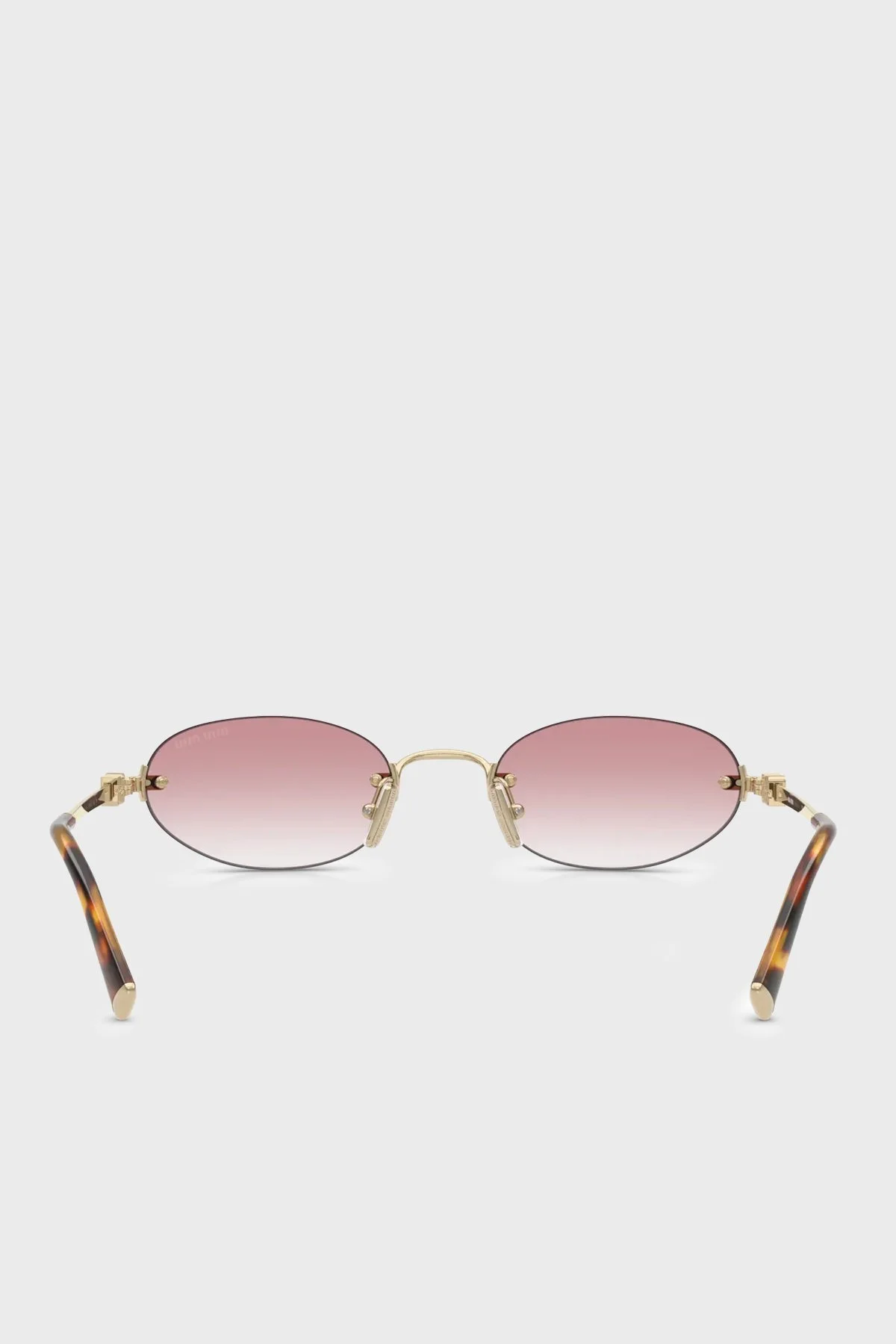 Miu Miu Logolu Güneş Bayan Gözlük 0MUA54S ZVN70O 51 Altın - 5