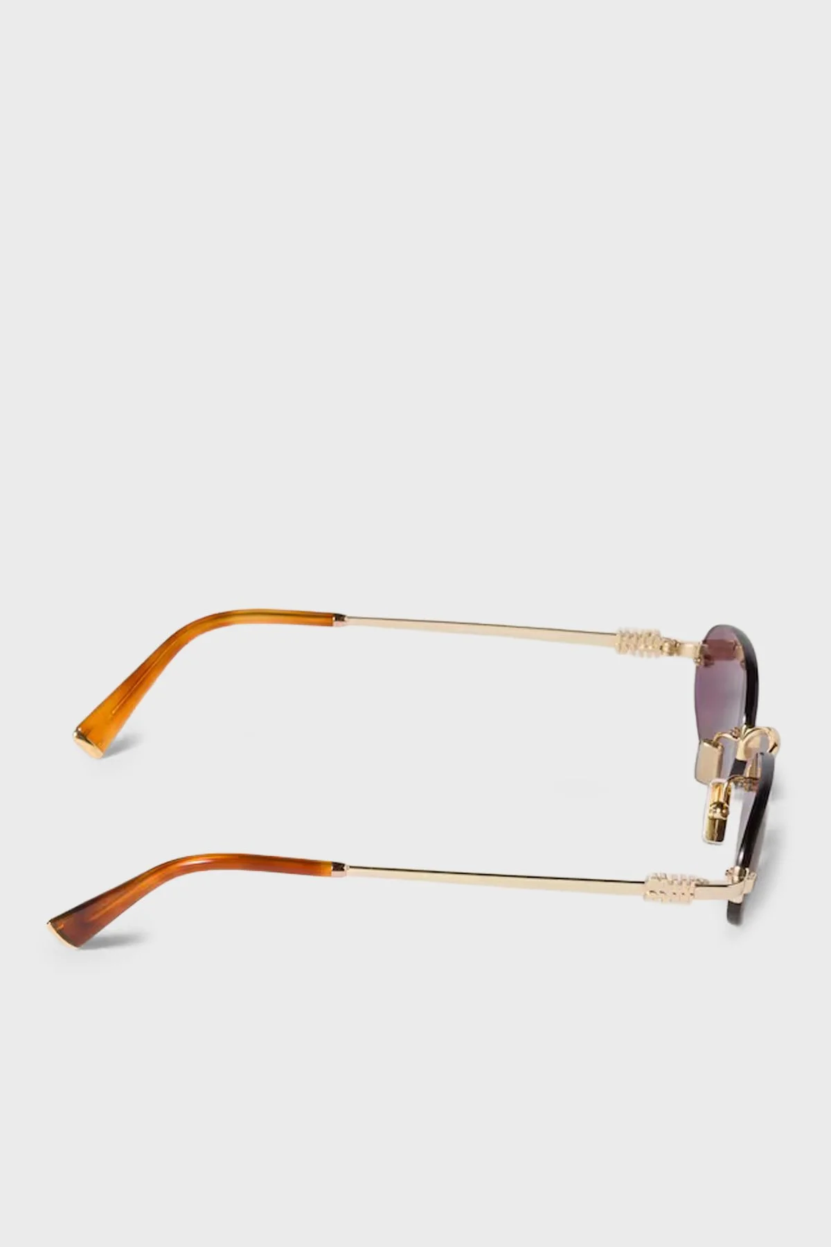 Mıu Mıu Oval Bayan Gözlük 0MUA54S 5AK20Y 51 ALTIN - 3