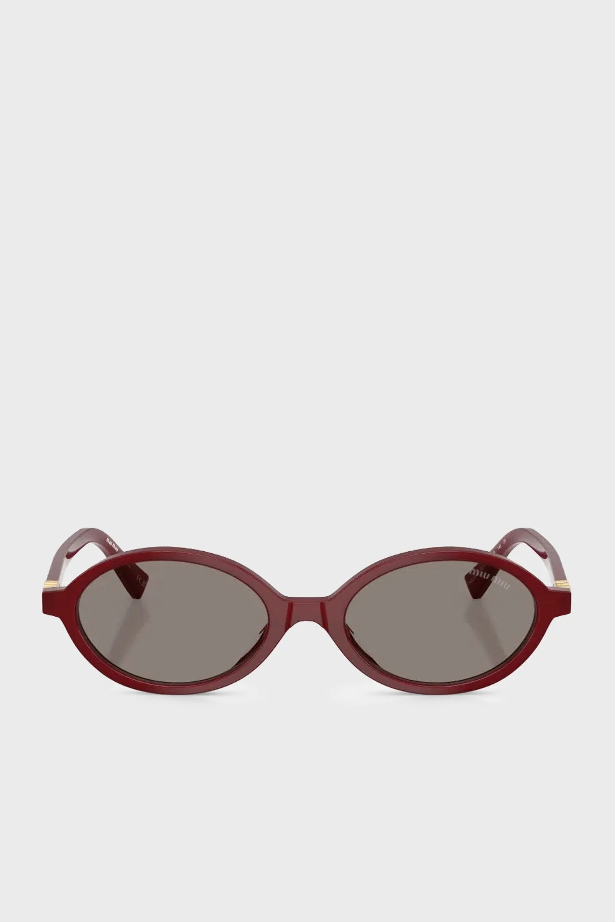Mıu Mıu Oval Güneş Kadın Gözlük 0MU04ZS 21I80Q 50 BORDO - 4