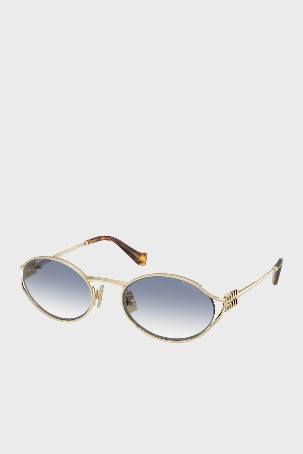 Mıu Mıu Oval Güneş Kadın Gözlük 0MU52YS ZVN80O 54 Altın - 1