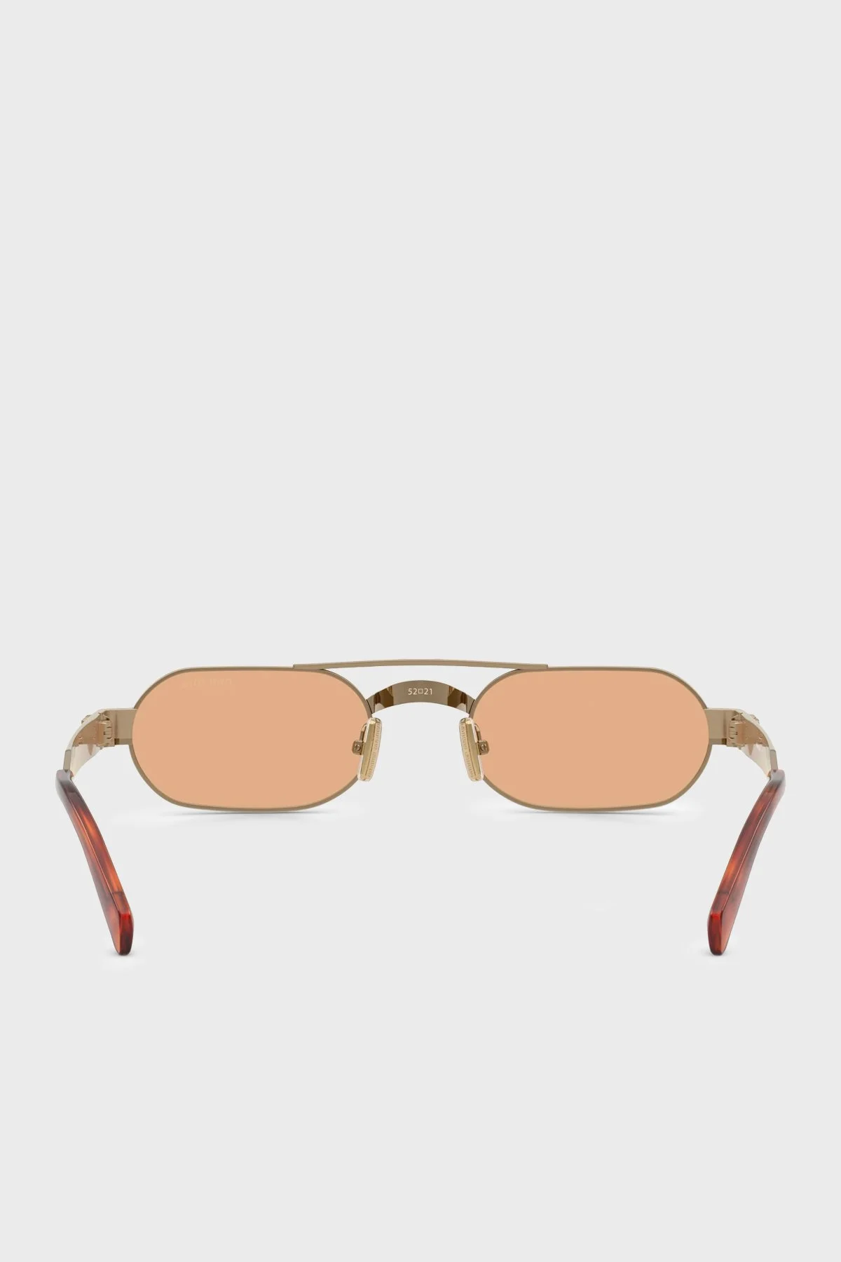 Mıu Mıu Oval Güneş Kadın Gözlük 0MUB52S 7OE90X 52 Altın - 4