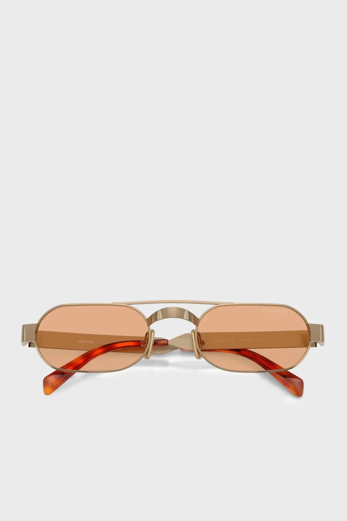 Mıu Mıu Oval Güneş Kadın Gözlük 0MUB52S 7OE90X 52 Altın - 5