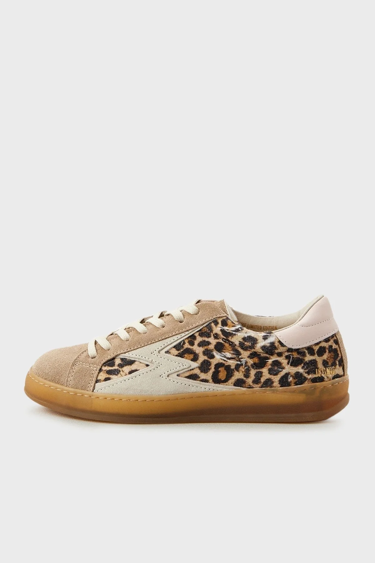 Moaconcept Deri Logolu Leopar ve Süet Detaylı Sneaker Bayan Ayakkabı IC009 LEOPAR - 6