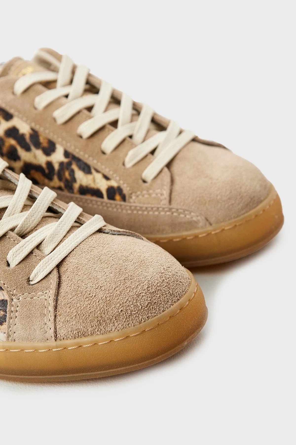 Moaconcept Deri Logolu Leopar ve Süet Detaylı Sneaker Bayan Ayakkabı IC009 LEOPAR - 9