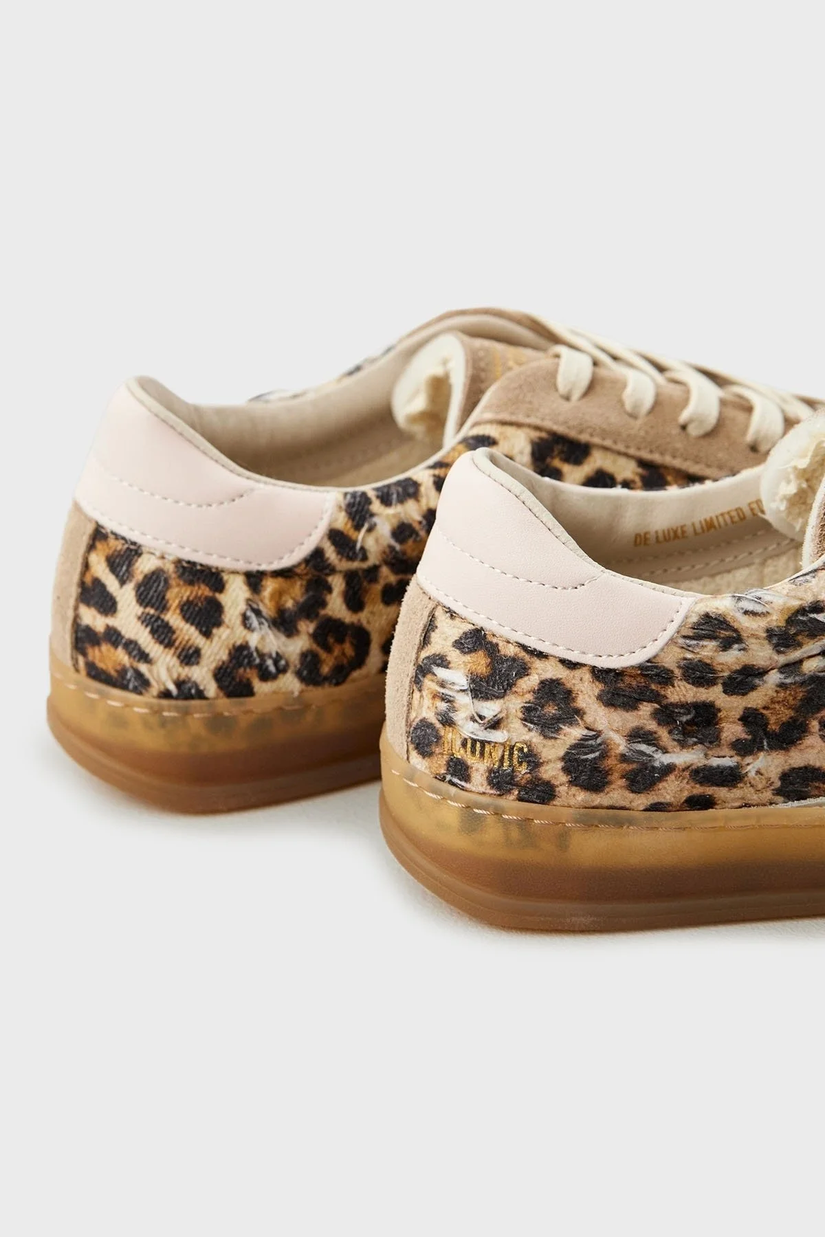 Moaconcept Deri Logolu Leopar ve Süet Detaylı Sneaker Bayan Ayakkabı IC009 LEOPAR - 10