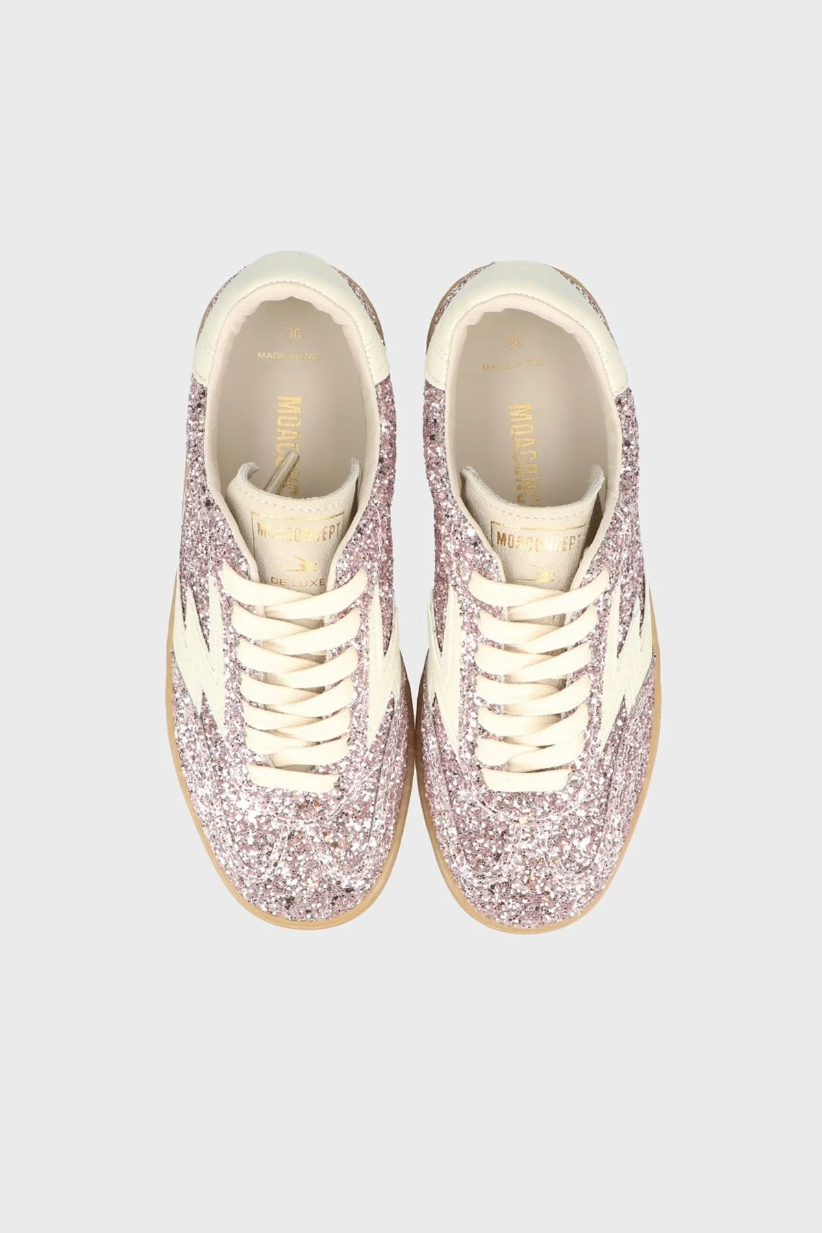 Moaconcept Deri Logolu Sim Detaylı Sneaker Bayan Ayakkabı CL002 PUDRA - 7