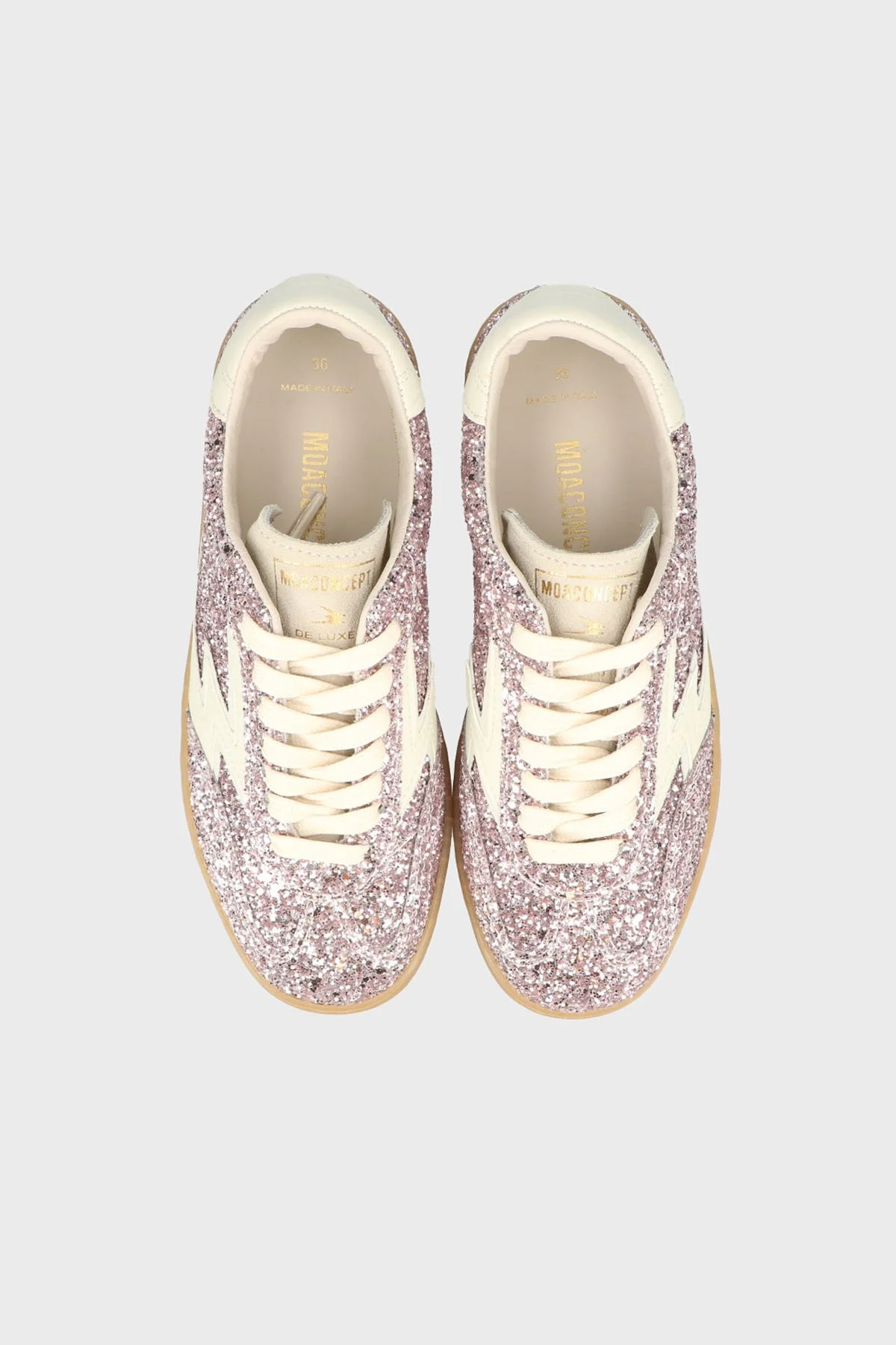 Moaconcept Deri Logolu Sim Detaylı Sneaker Kadın Ayakkabı CL002 PUDRA - 3