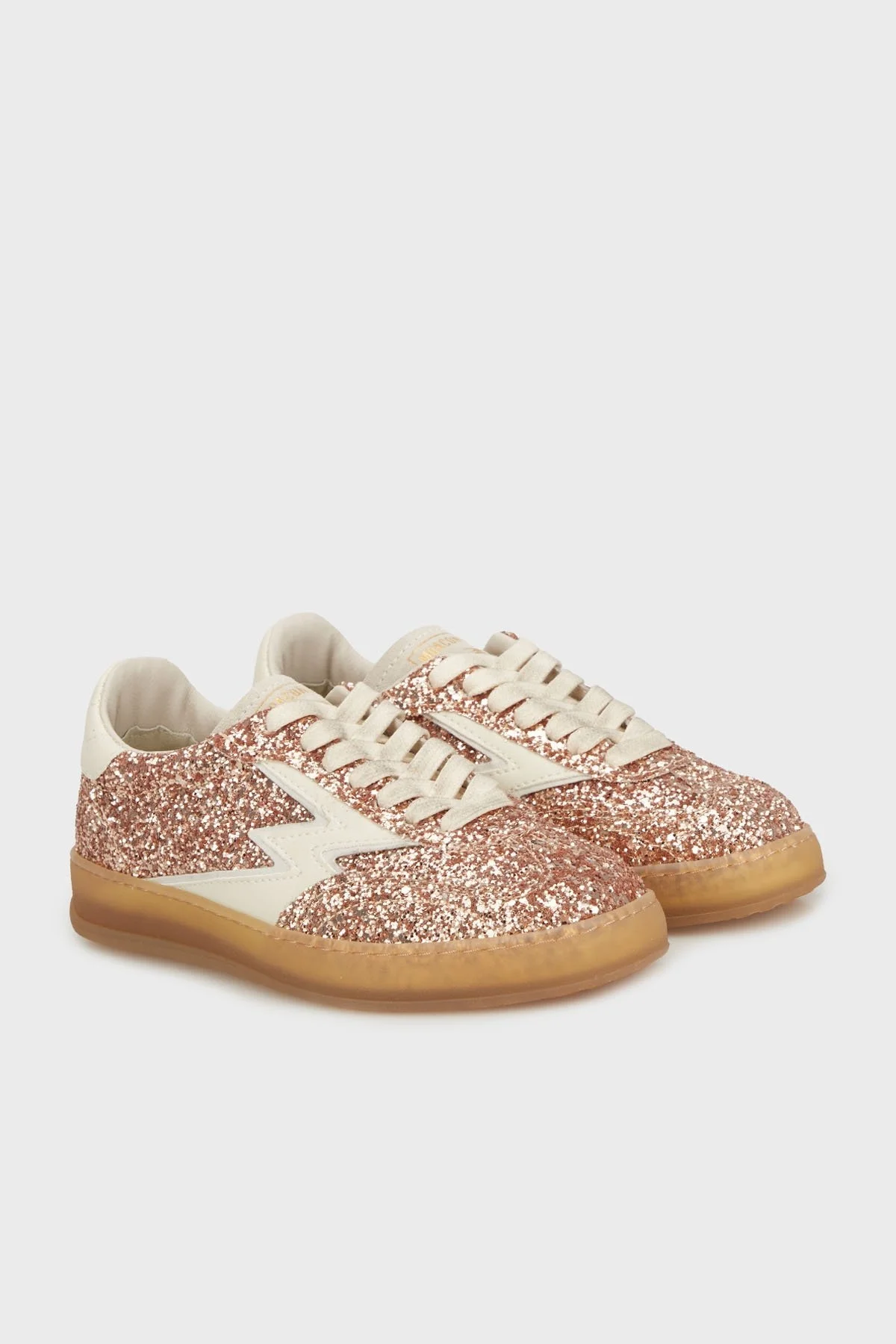 Moaconcept Deri Logolu Simli Sneaker Bayan Ayakkabı MG702CO BRONZ - 3