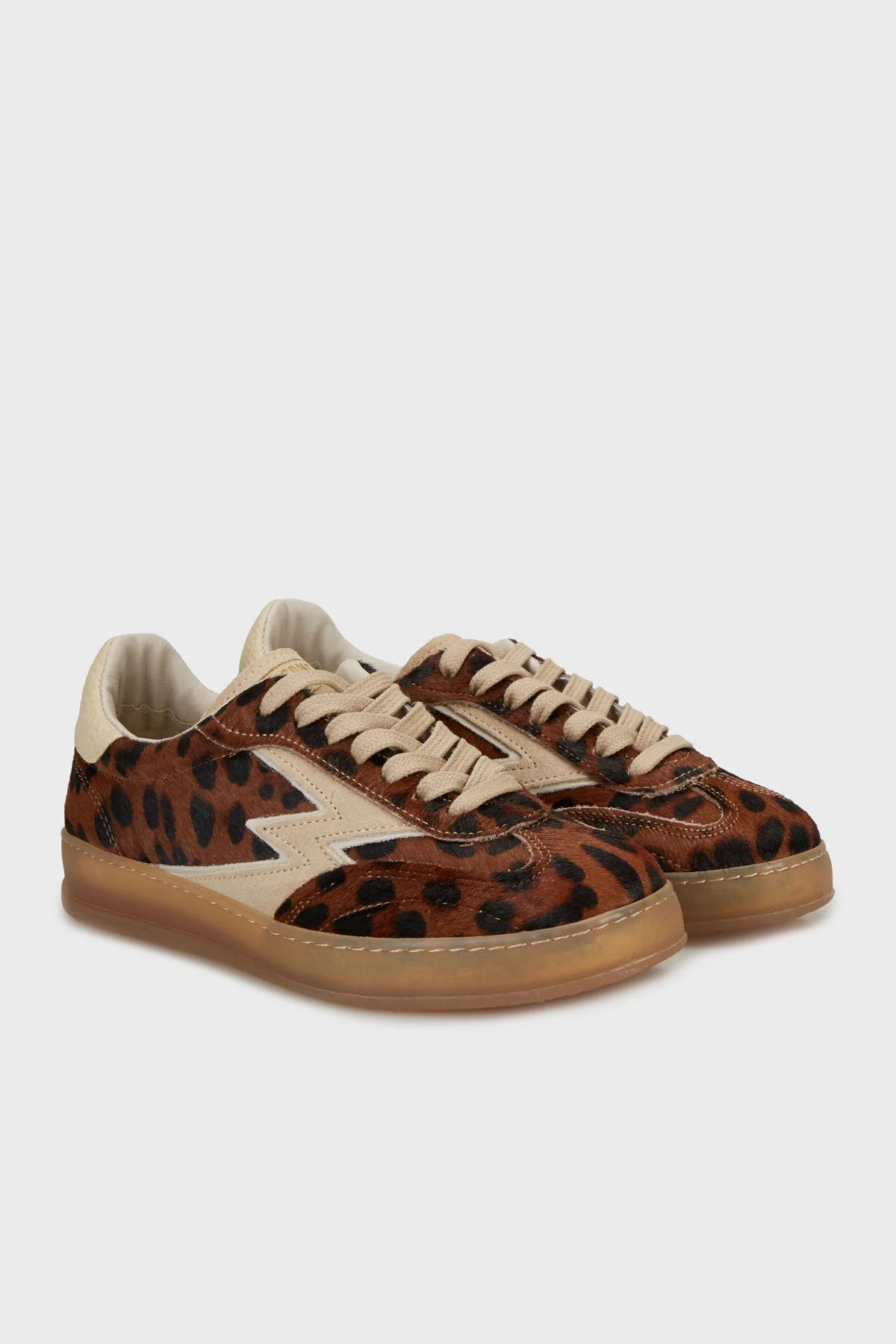 Moaconcept Leopar Desenli Deri Sneaker Bayan Ayakkabı MG635CO LEOPAR - 3