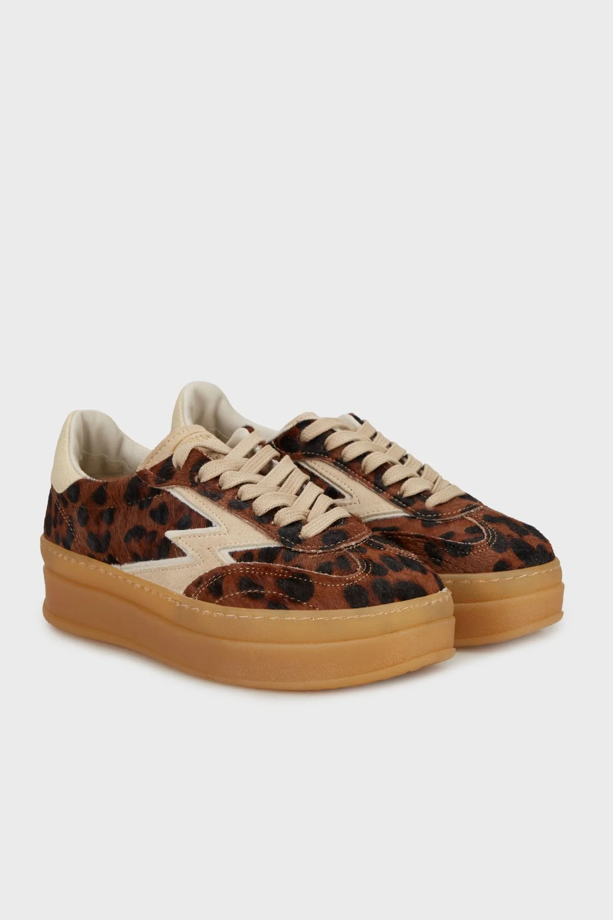 Moaconcept Leopar Desenli Deri Sneaker Bayan Ayakkabı MG653CO1 LEOPAR - 3