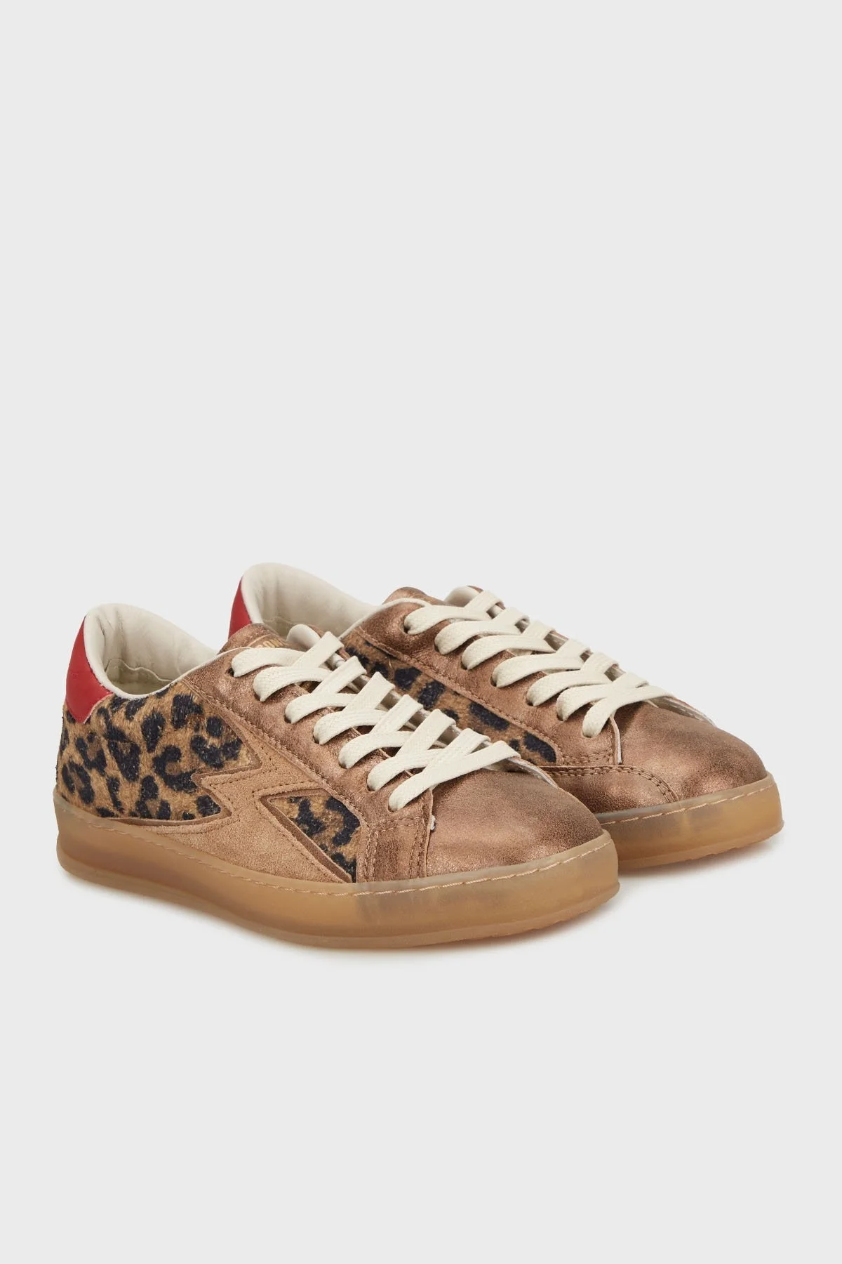 Moaconcept Leoparlı Süet Sneaker Bayan Ayakkabı IC137 KAHVE - 3